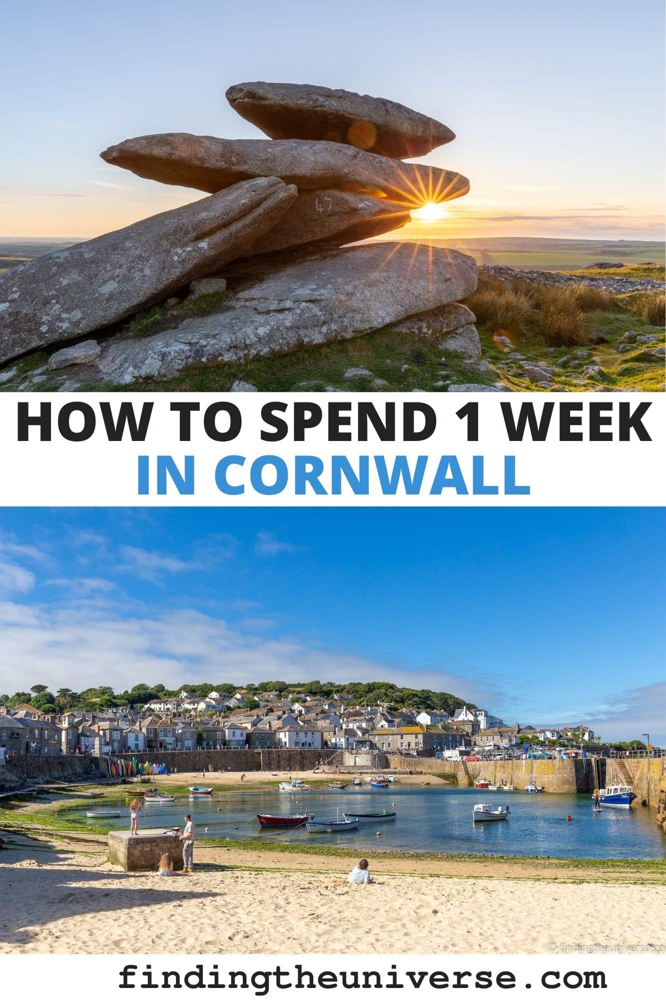 A detailed overview of how to spend 1 week in Cornwall. Cornwall itinerary for 1 week, tips on where to stay and how to get around + more!