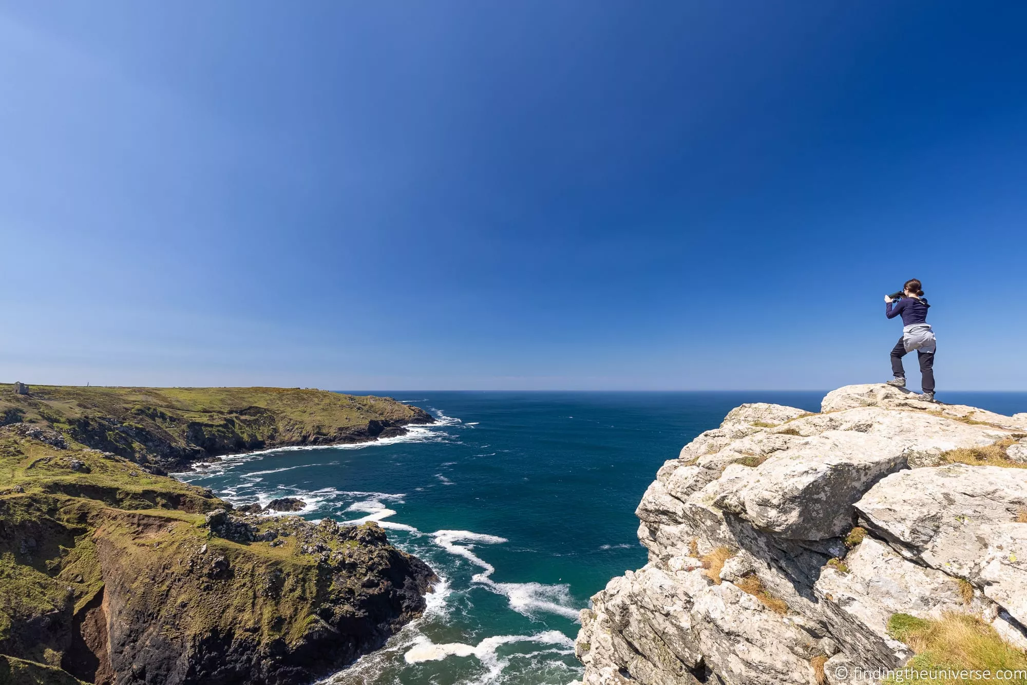 Birdwatching along the coast in Cornwall