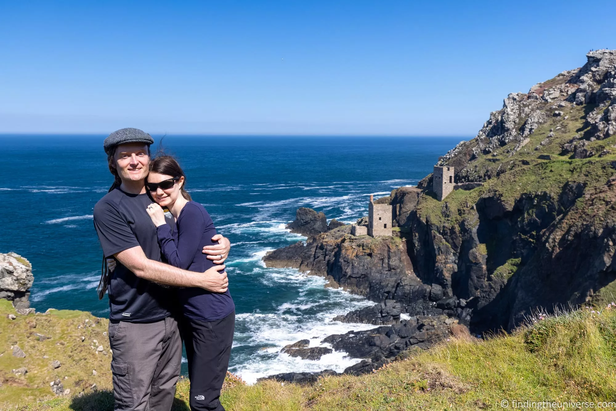 The Botallack mine engine houses perched on the cliffs in west Cornwall
