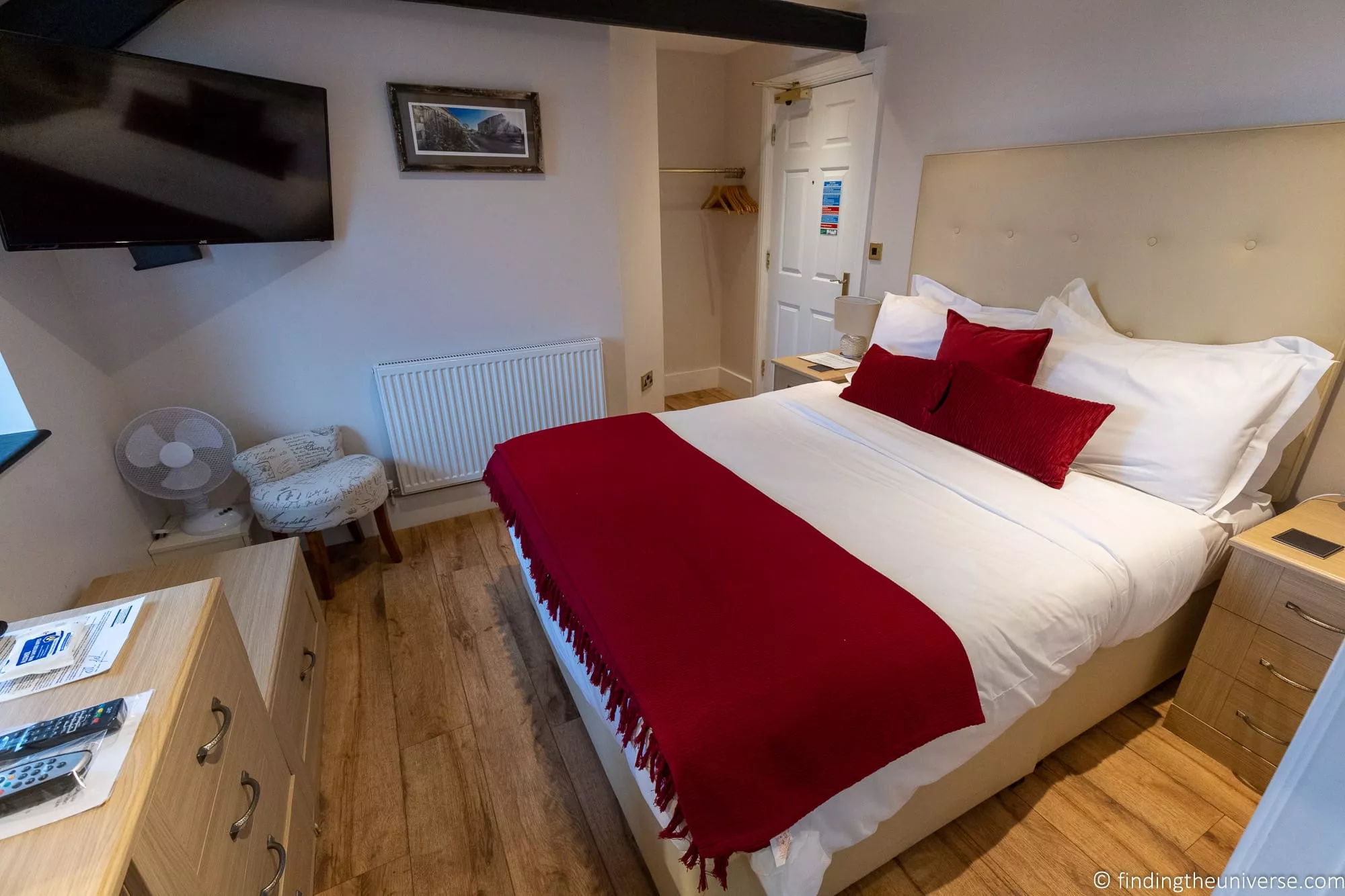 A bedroom at the Jamaica Inn on Bodmin Moor, Cornwall