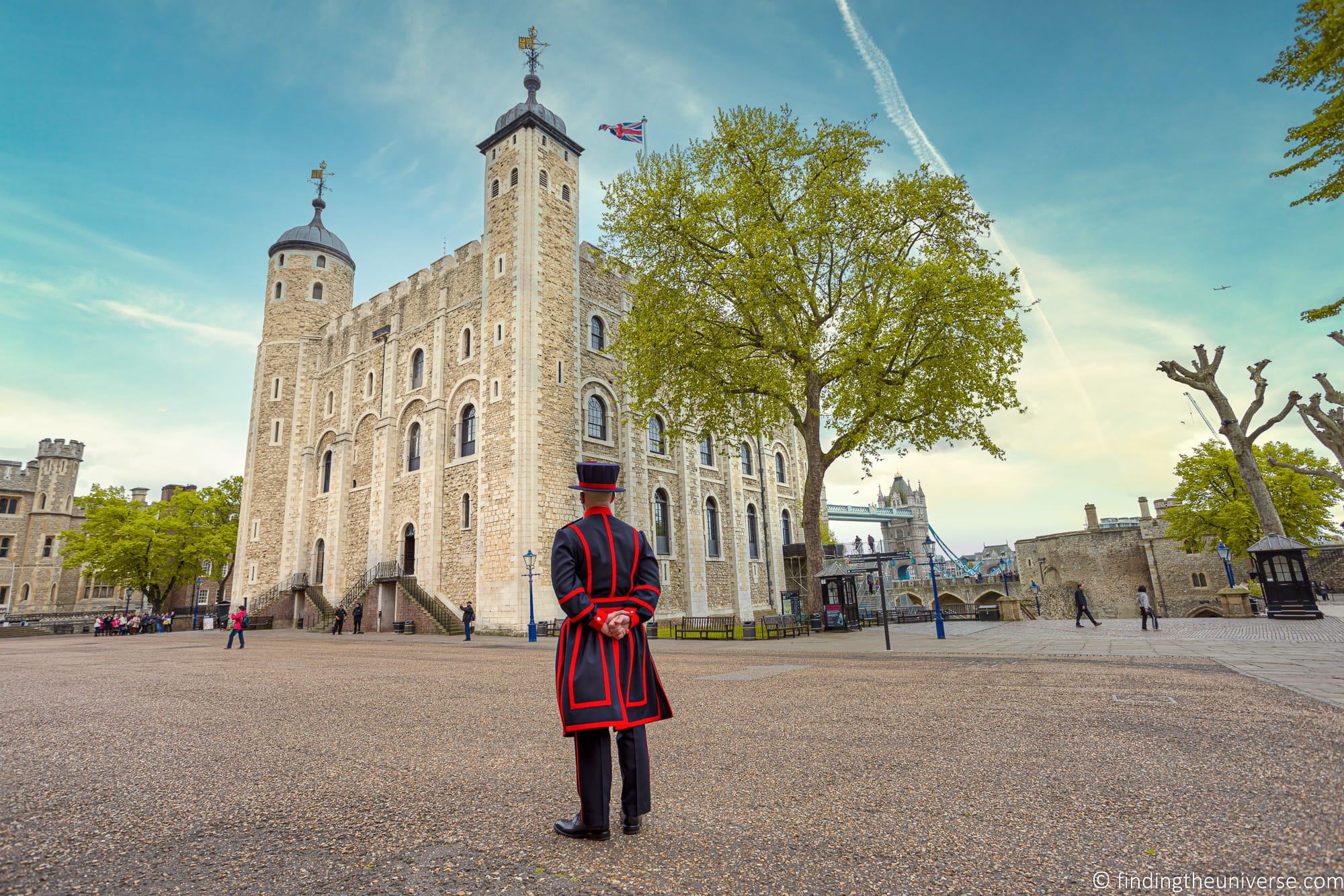Beefeater in front of White Tower