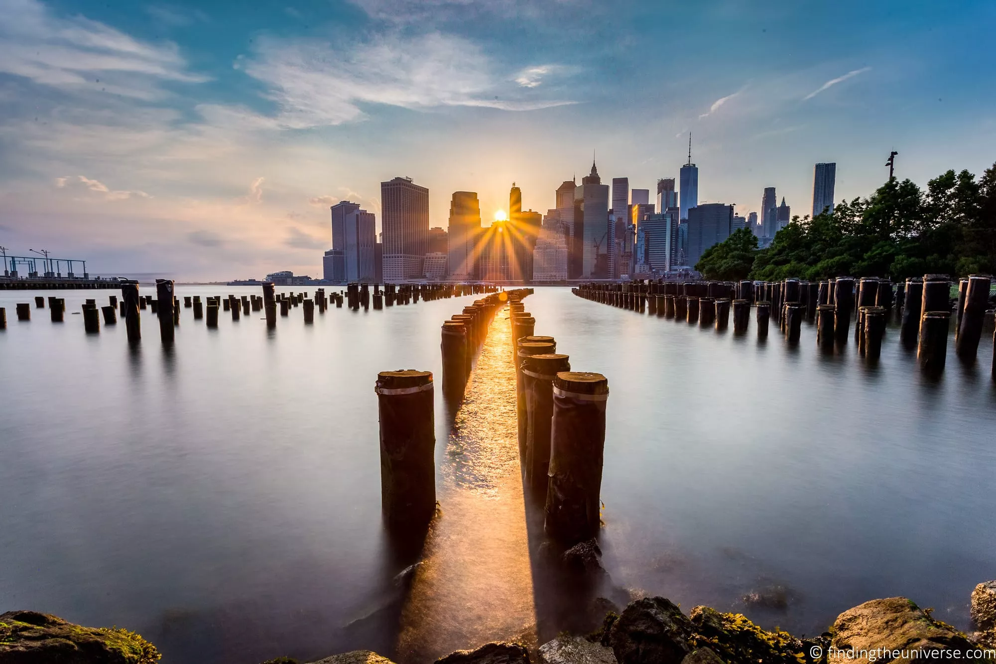 Sunset over Manhattan from Brooklyn