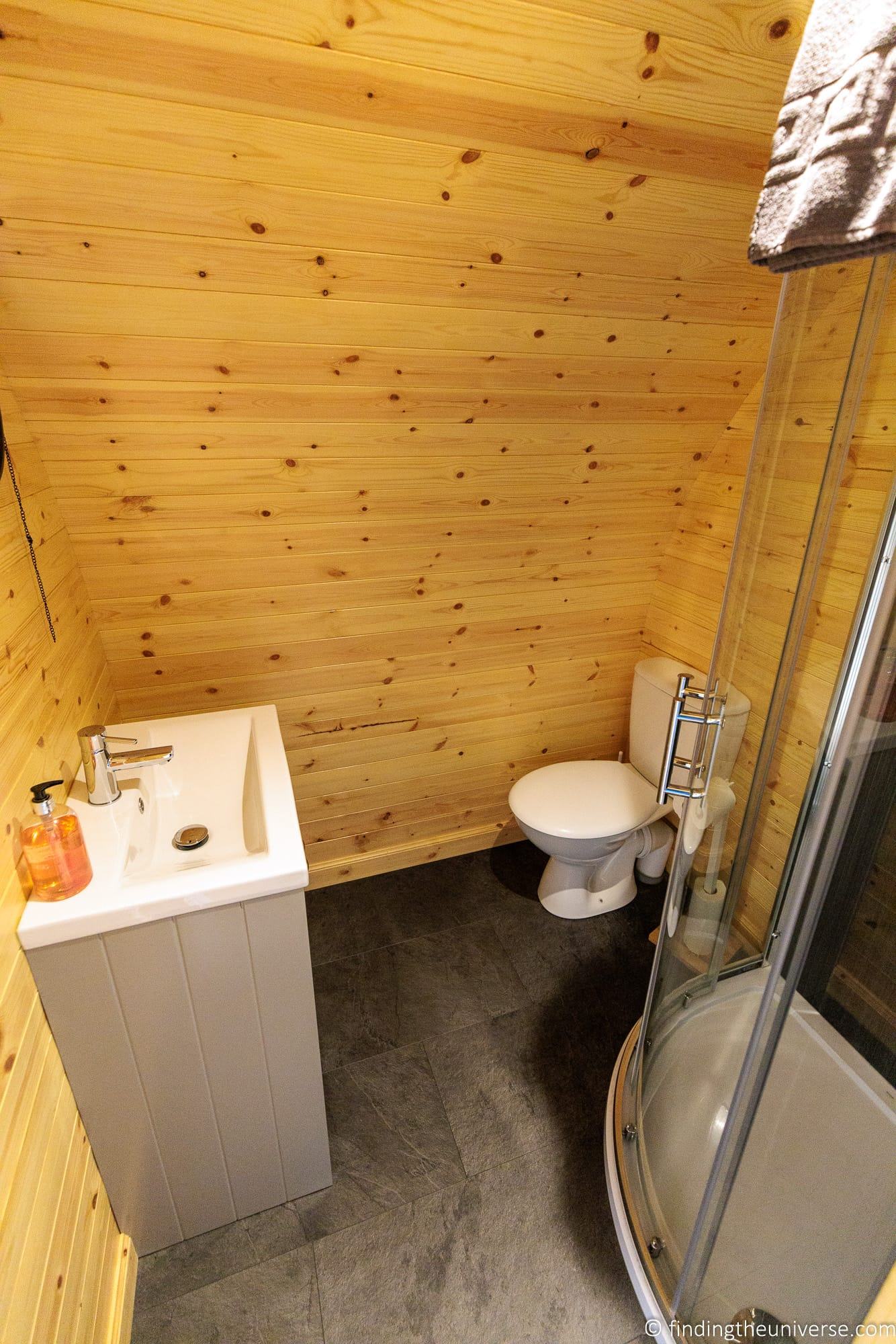 Interior of glamping pod at Ben Loyal Hotel