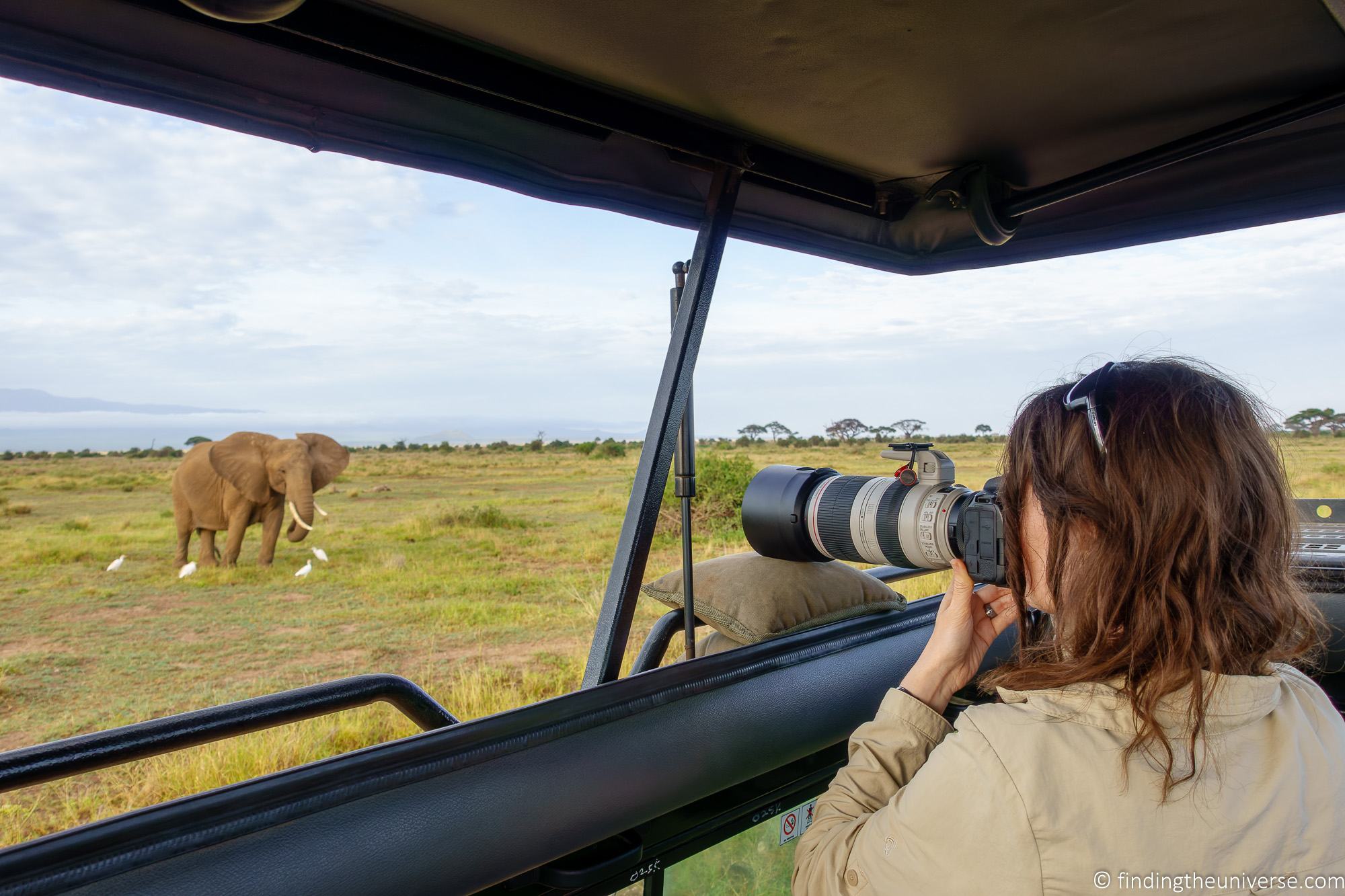 Jess on safari with camera