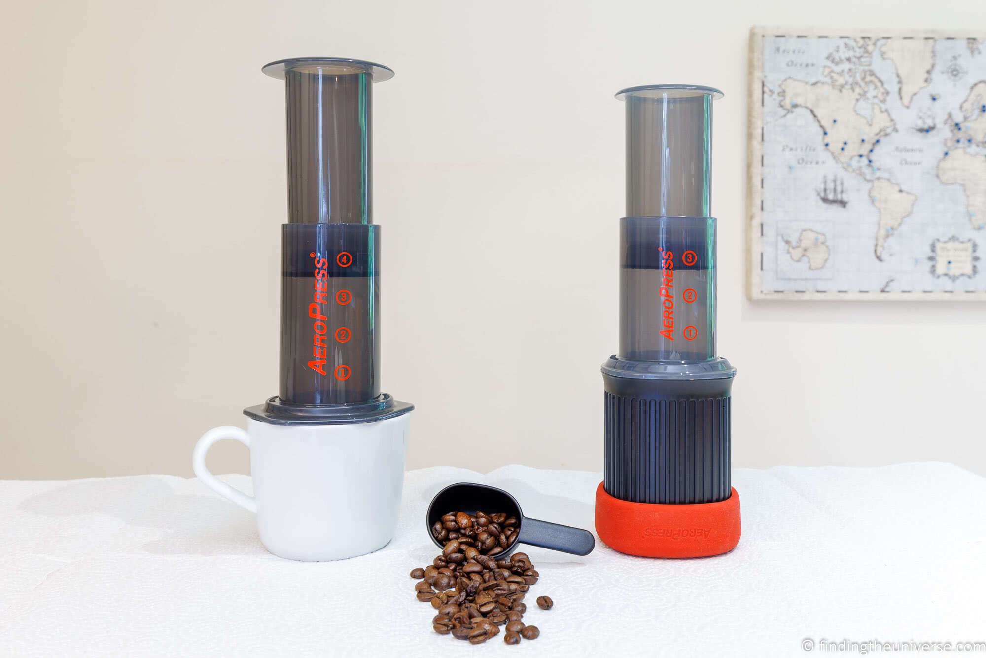 Reviewing the AeroPress and AeroPress Go Coffee Makers for Travel