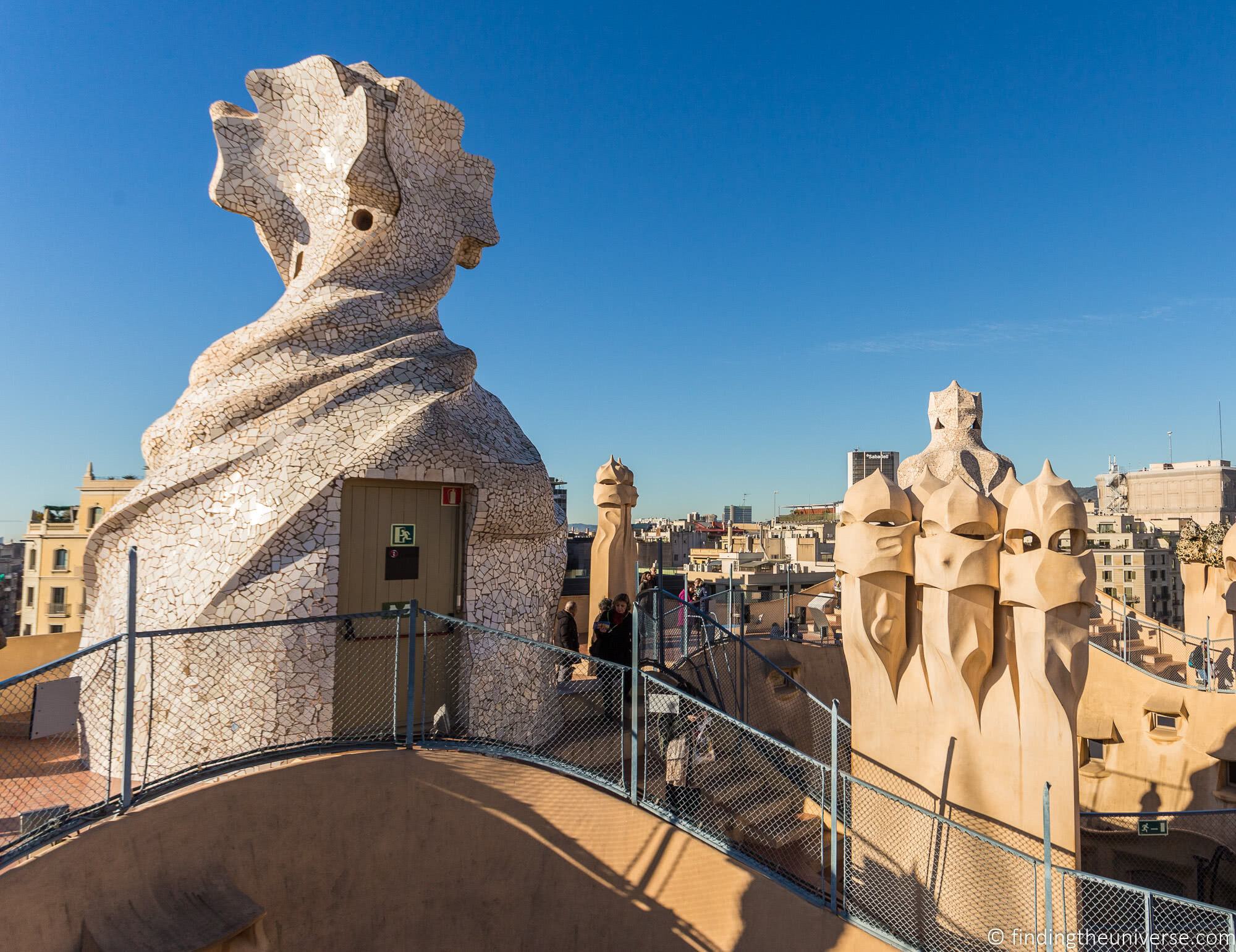 Casa Mila rooftop view of Sagrada Familia Barcelona_by_Laurence Norah