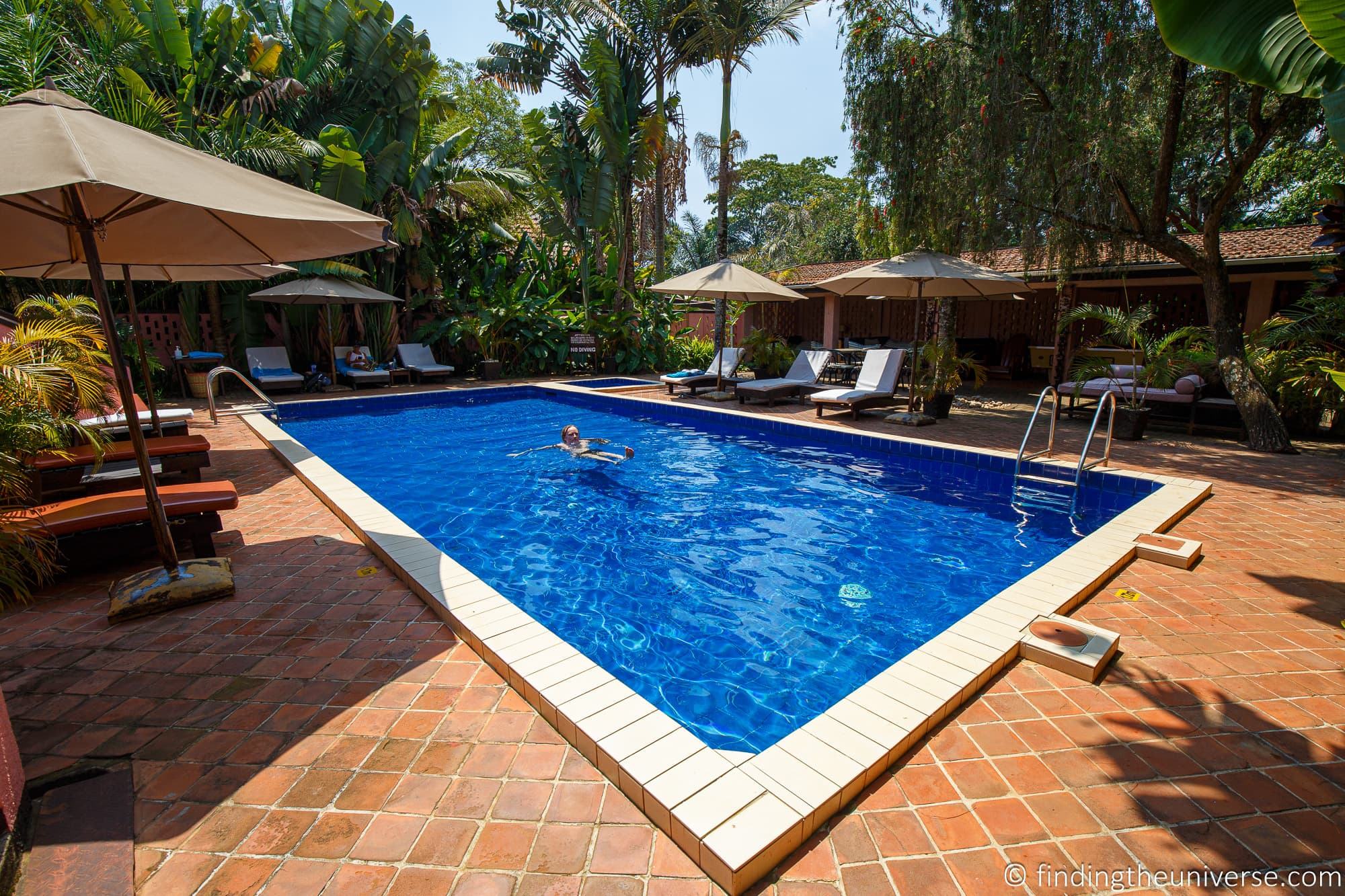 Laurence in Pool at the Boma