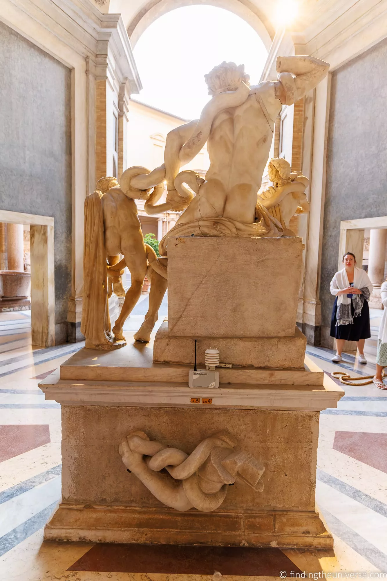 Laocoon and His Sons from behind showing the original arm