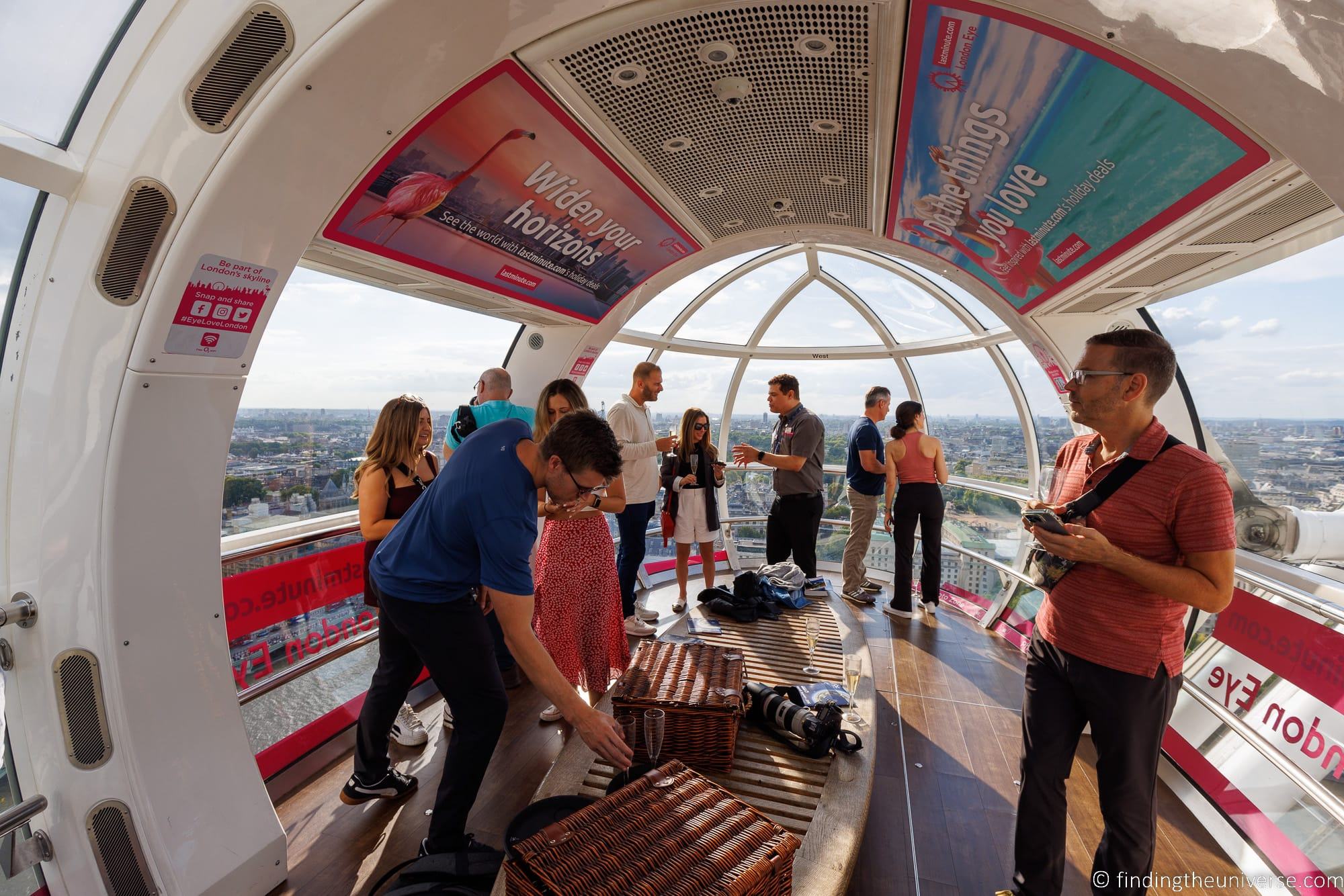 Interior London Eye Pod Champagne Experience