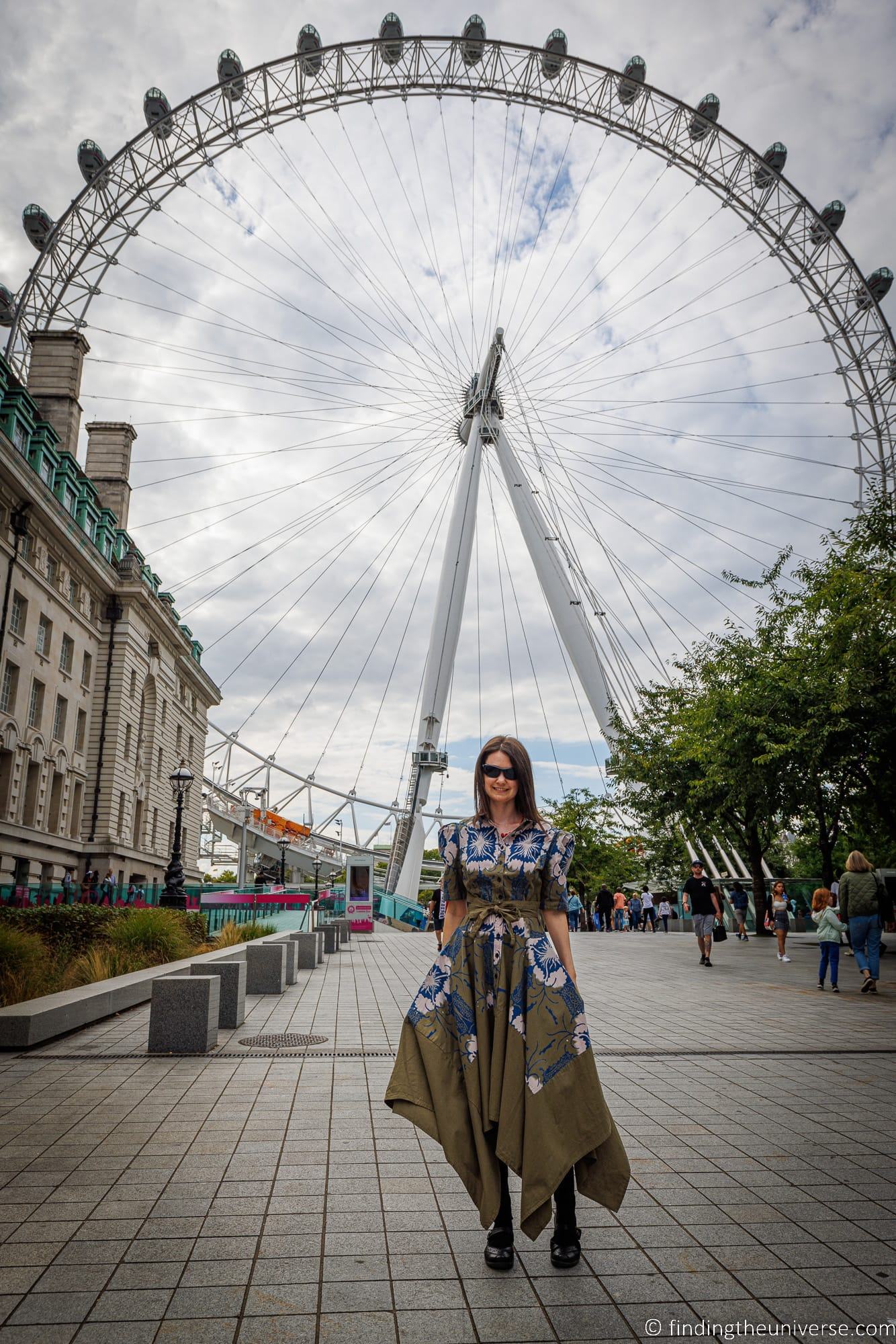 Jess in front of the London Eye