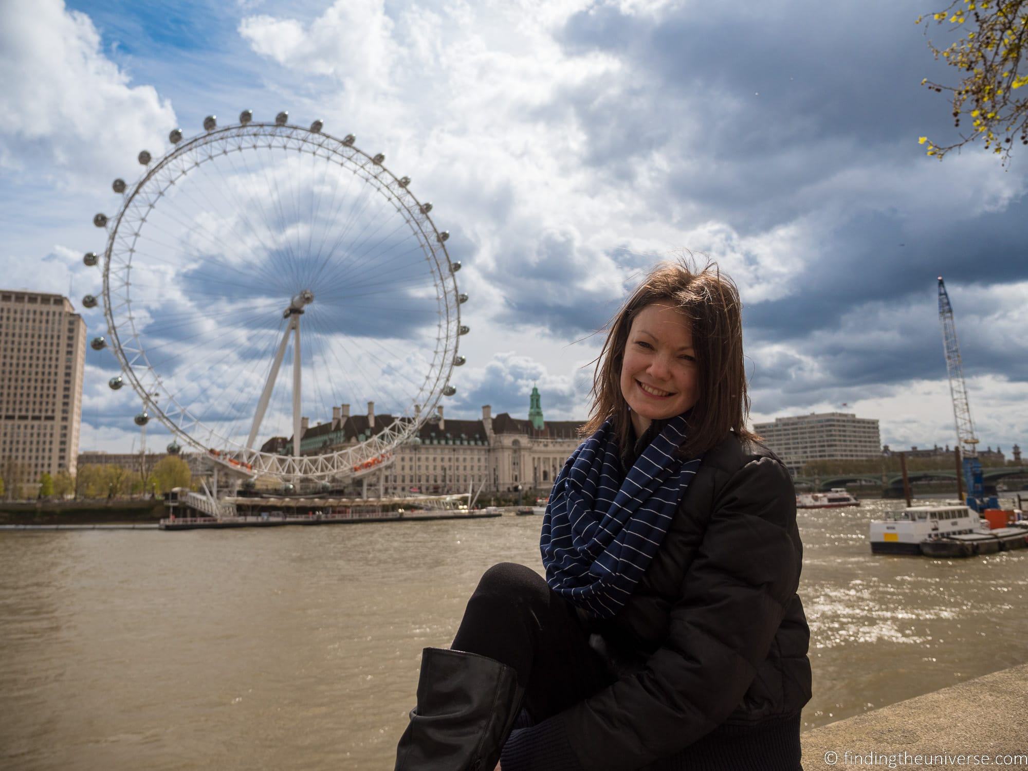 Jess in front of the London Eye