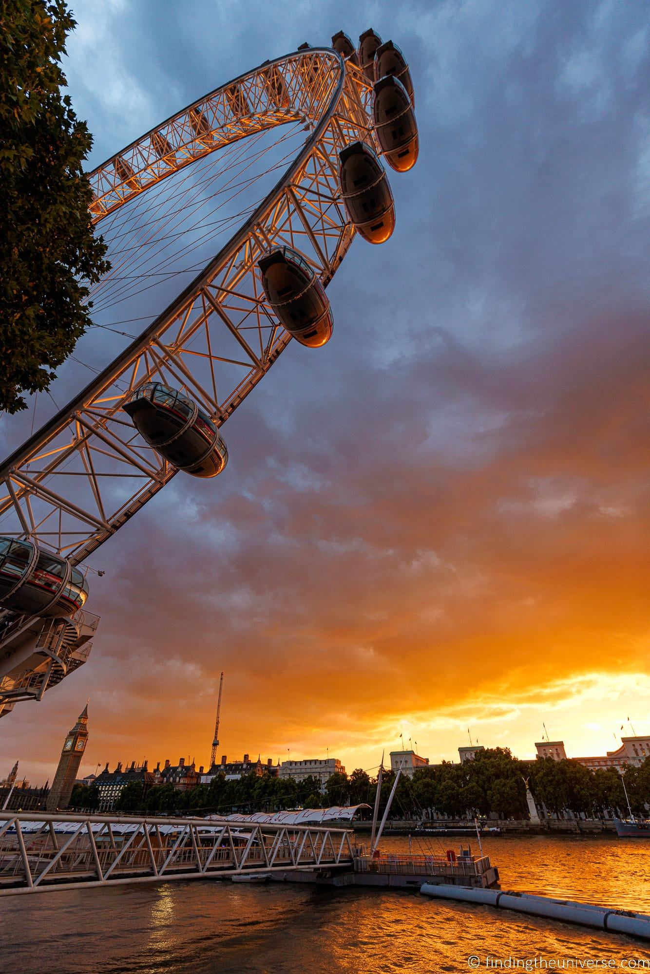 London Eye Sunset