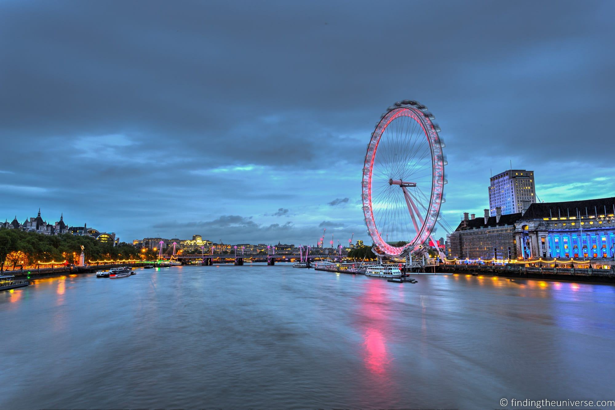 London eye blue hour long exposure landscape