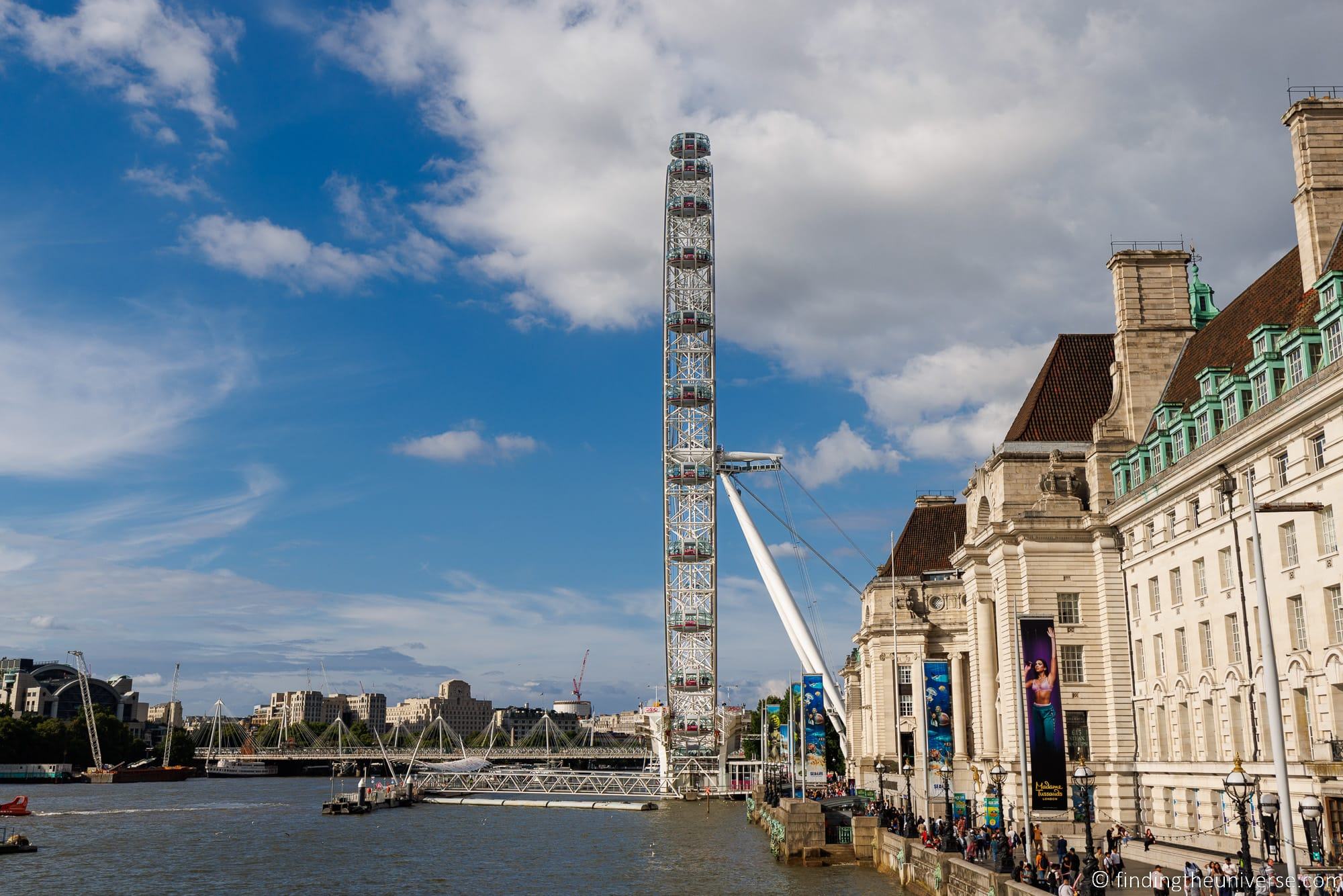 Side vide of London Eye