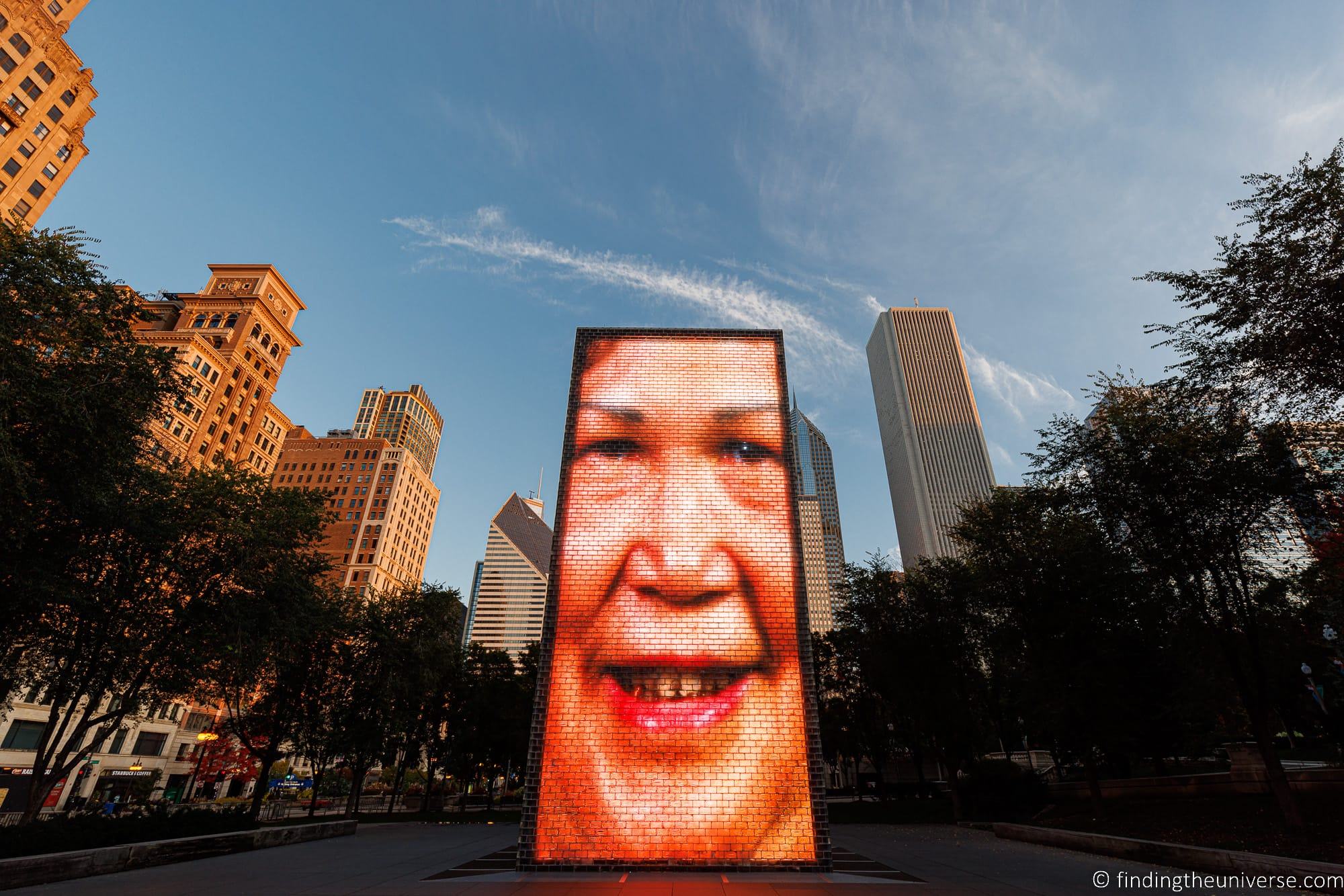 Crown Fountain Millennium Park Chicago