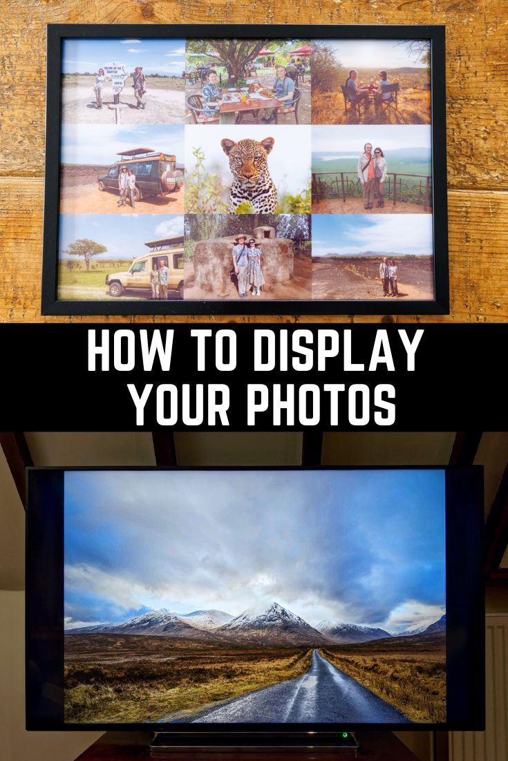Ideas for displaying your photos. Includes creative ideas for displaying physical photos around your home as well digital display options