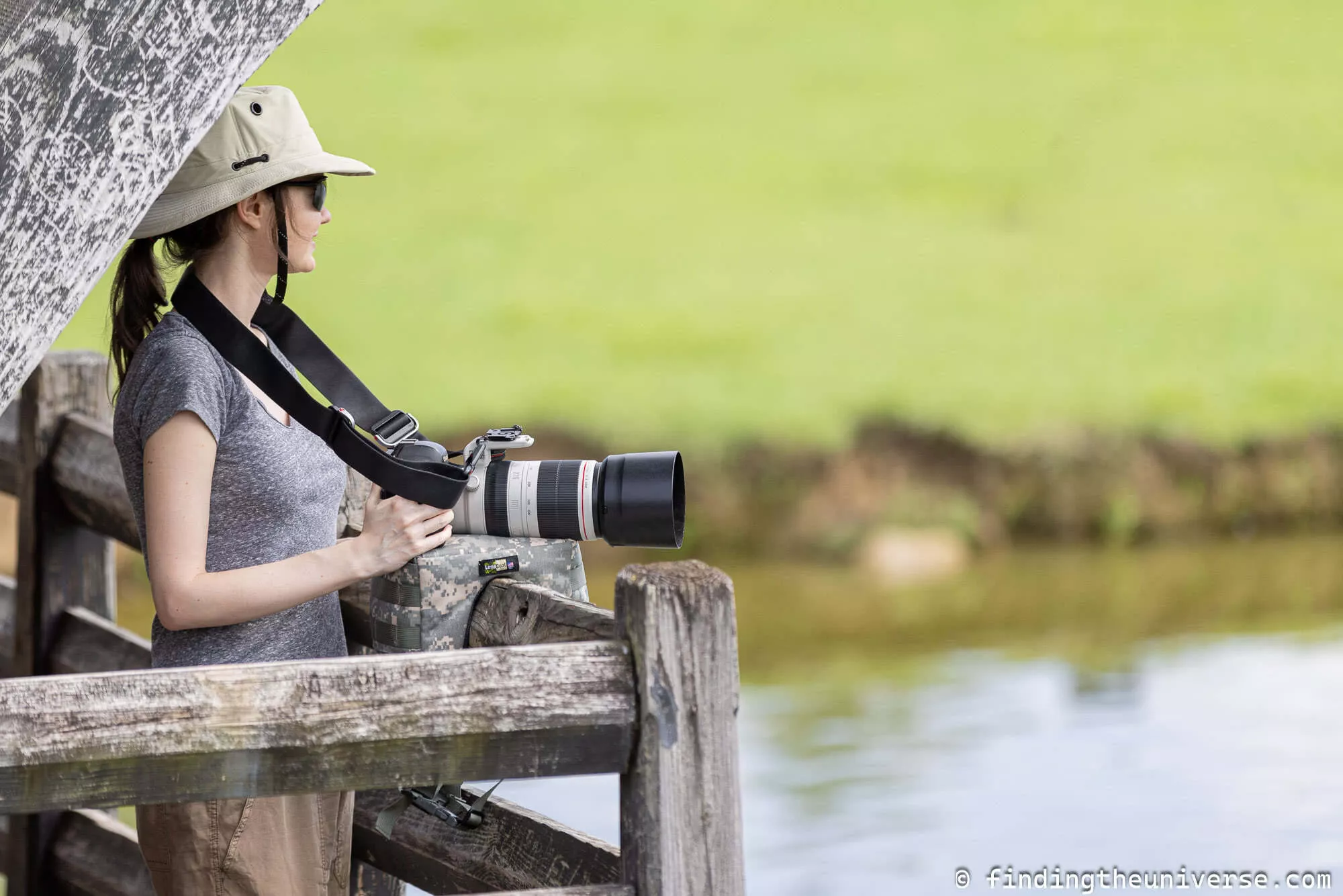 Jess shooting with the LensCoat LensSack Pro Jr