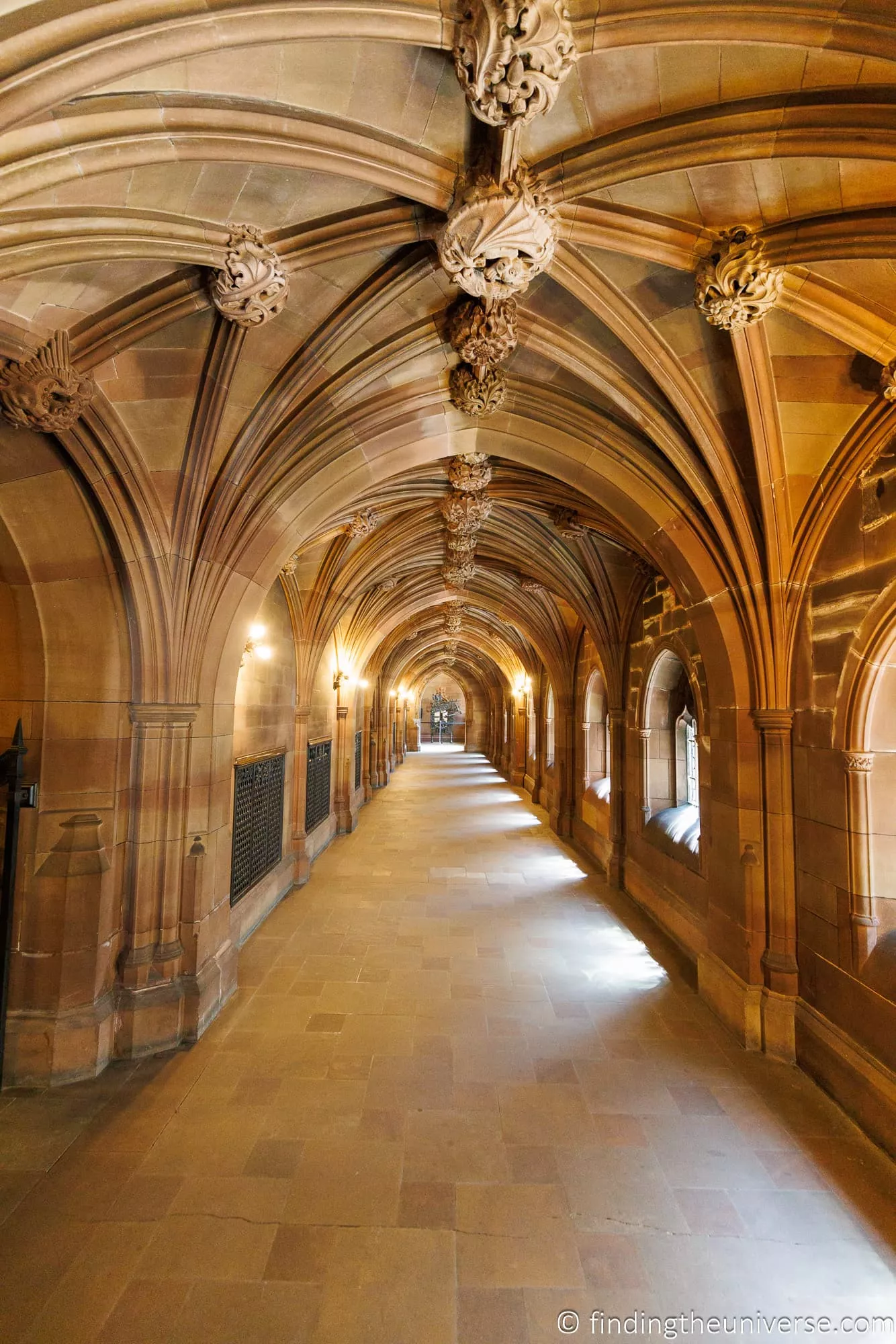 The historic reading room at the John Rylands Library in Manchester