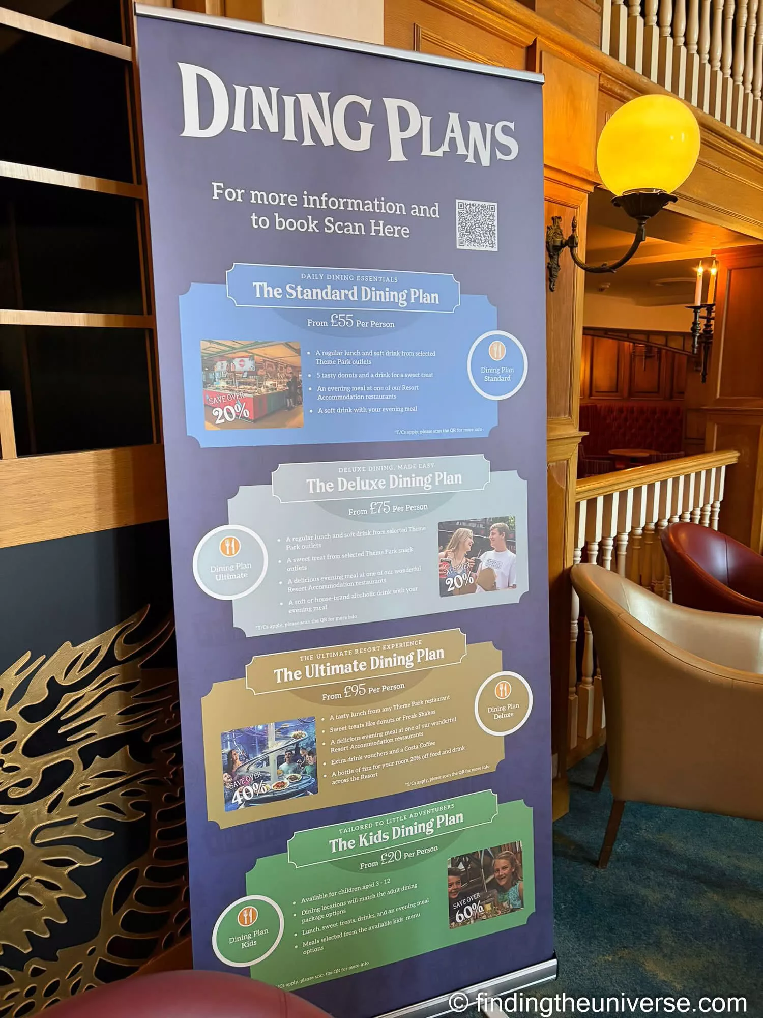 Alton Towers dining plan poster by Laurence Norah