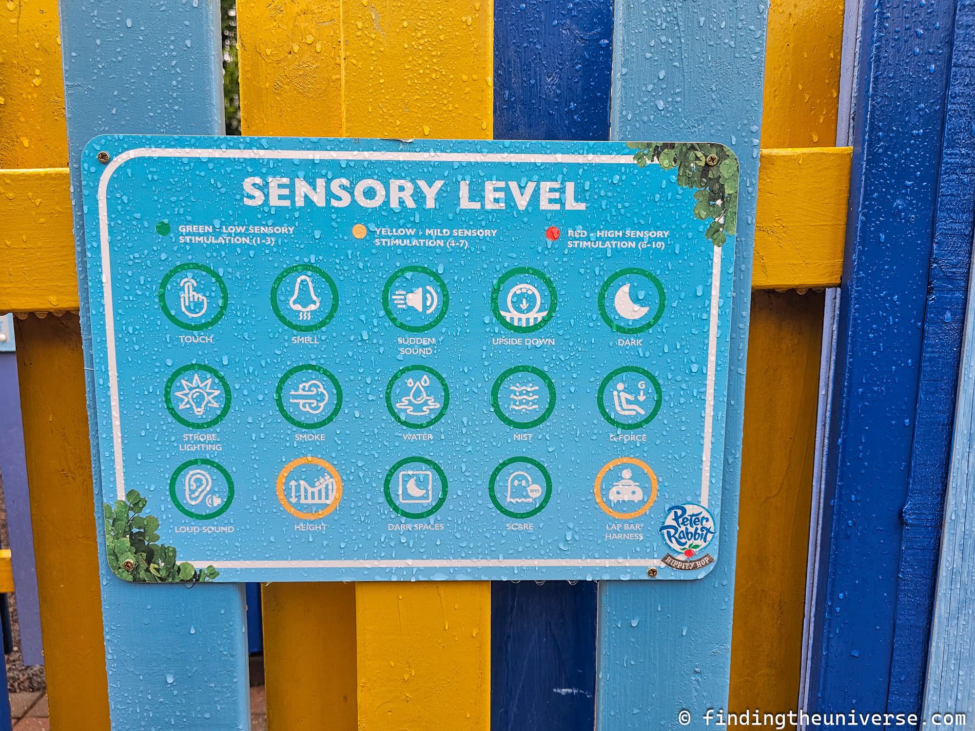Sensory Level sign Alton Towers by Laurence Norah