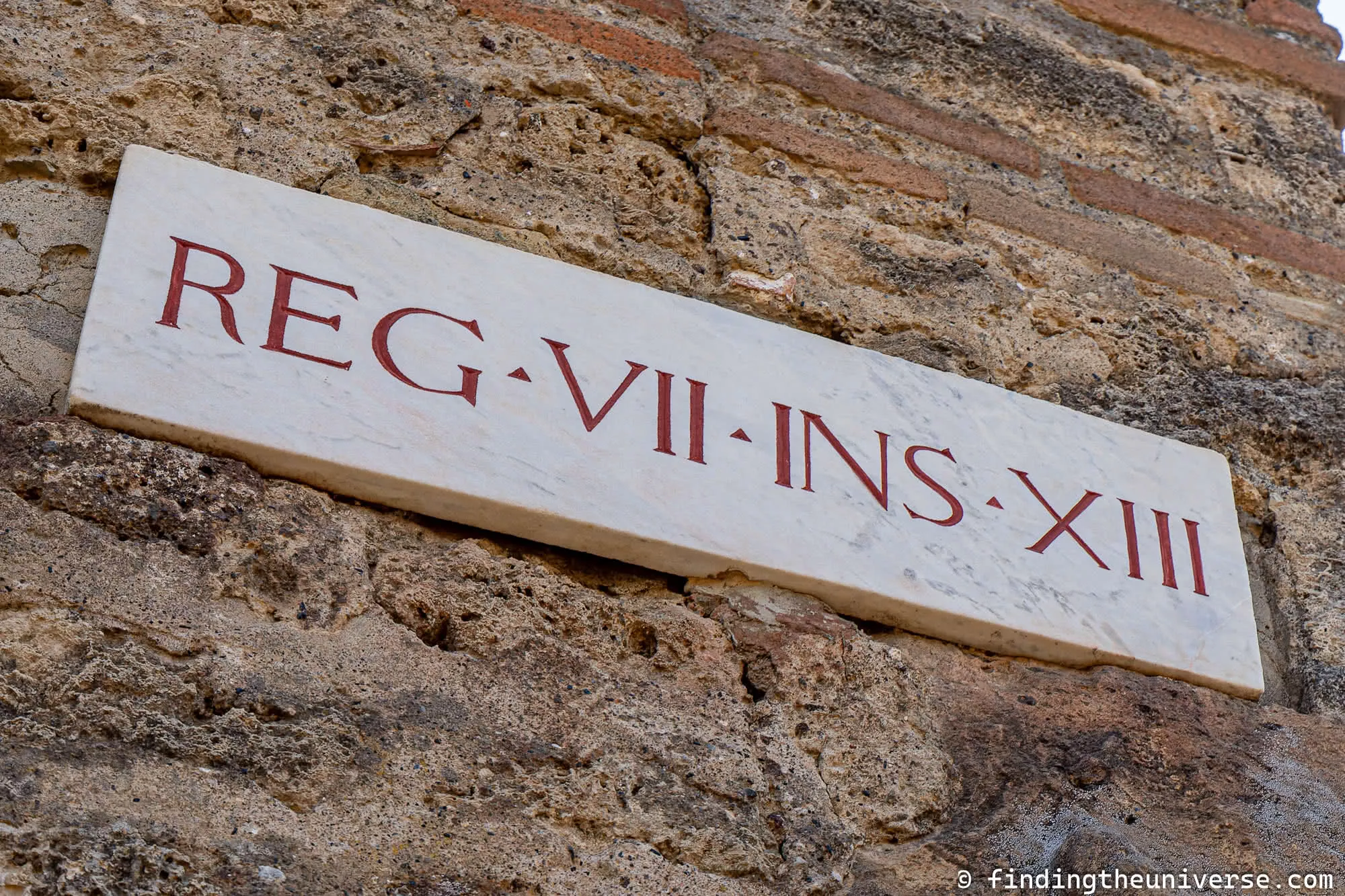 Pompeii street sign by Laurence Norah
