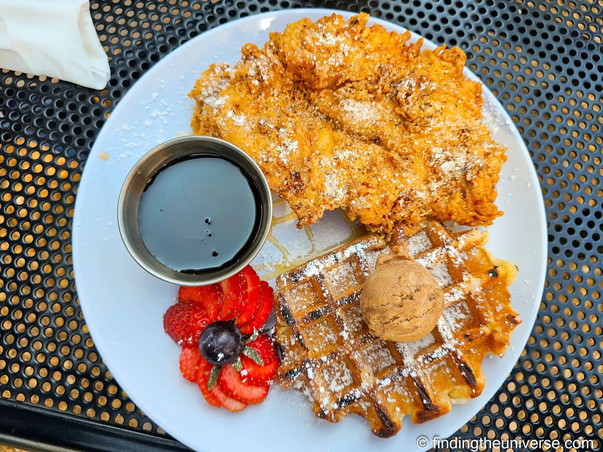 Chicken and waffles by Laurence Norah