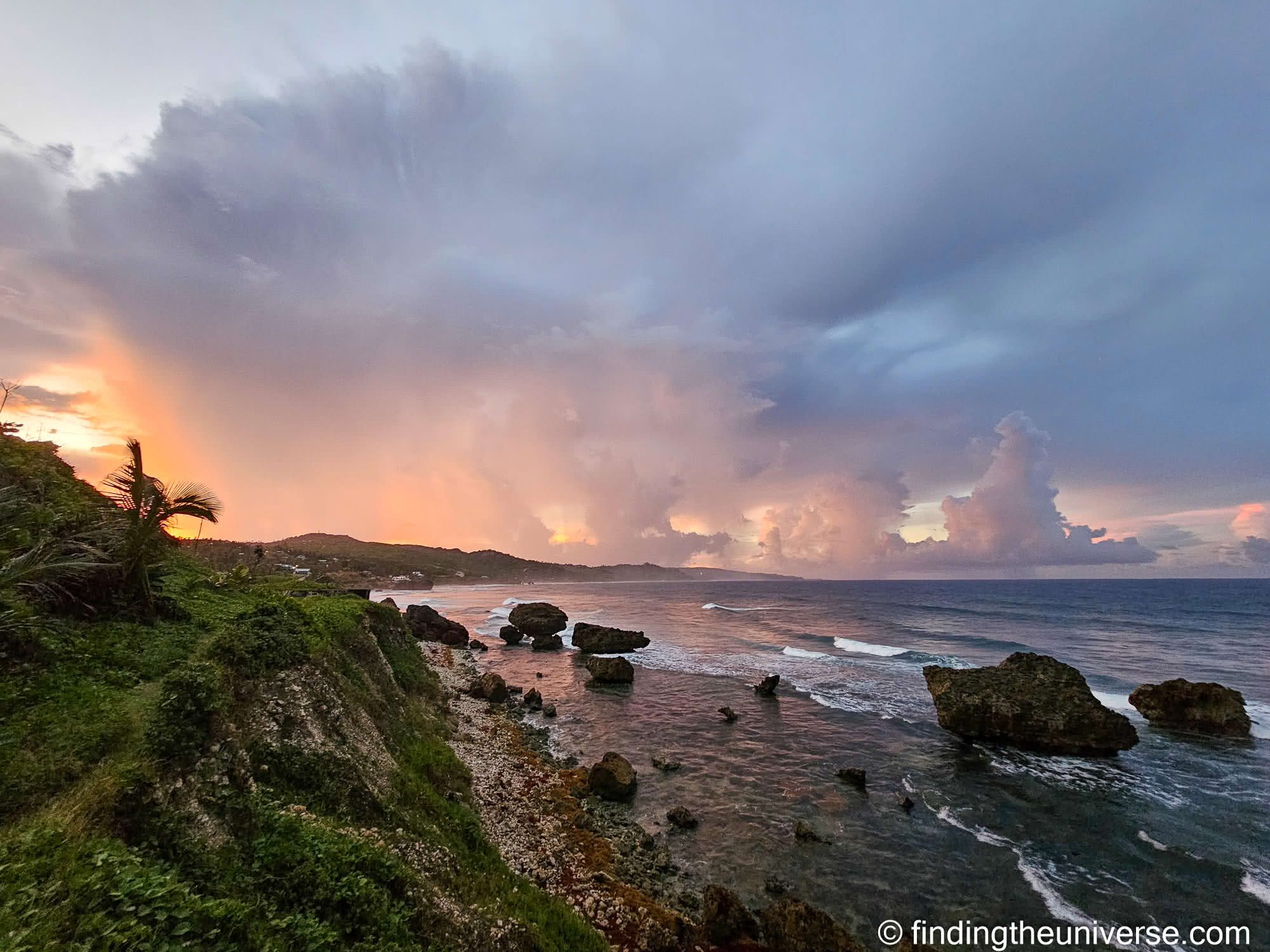 Bathsheba sunset Barbados by Laurence Norah