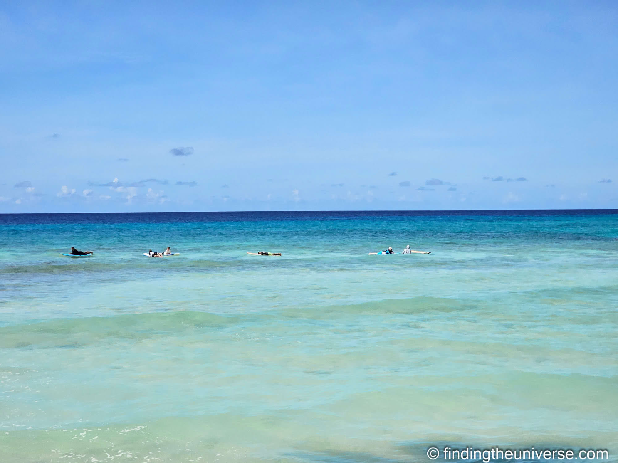 Surfing in Barbados by Laurence Norah