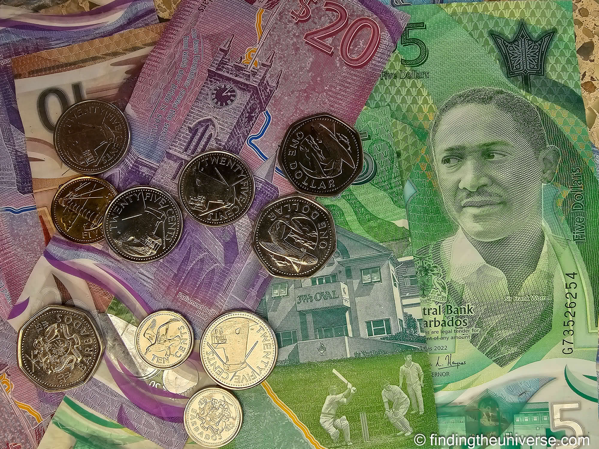 Currency in Barbados by Laurence Norah
