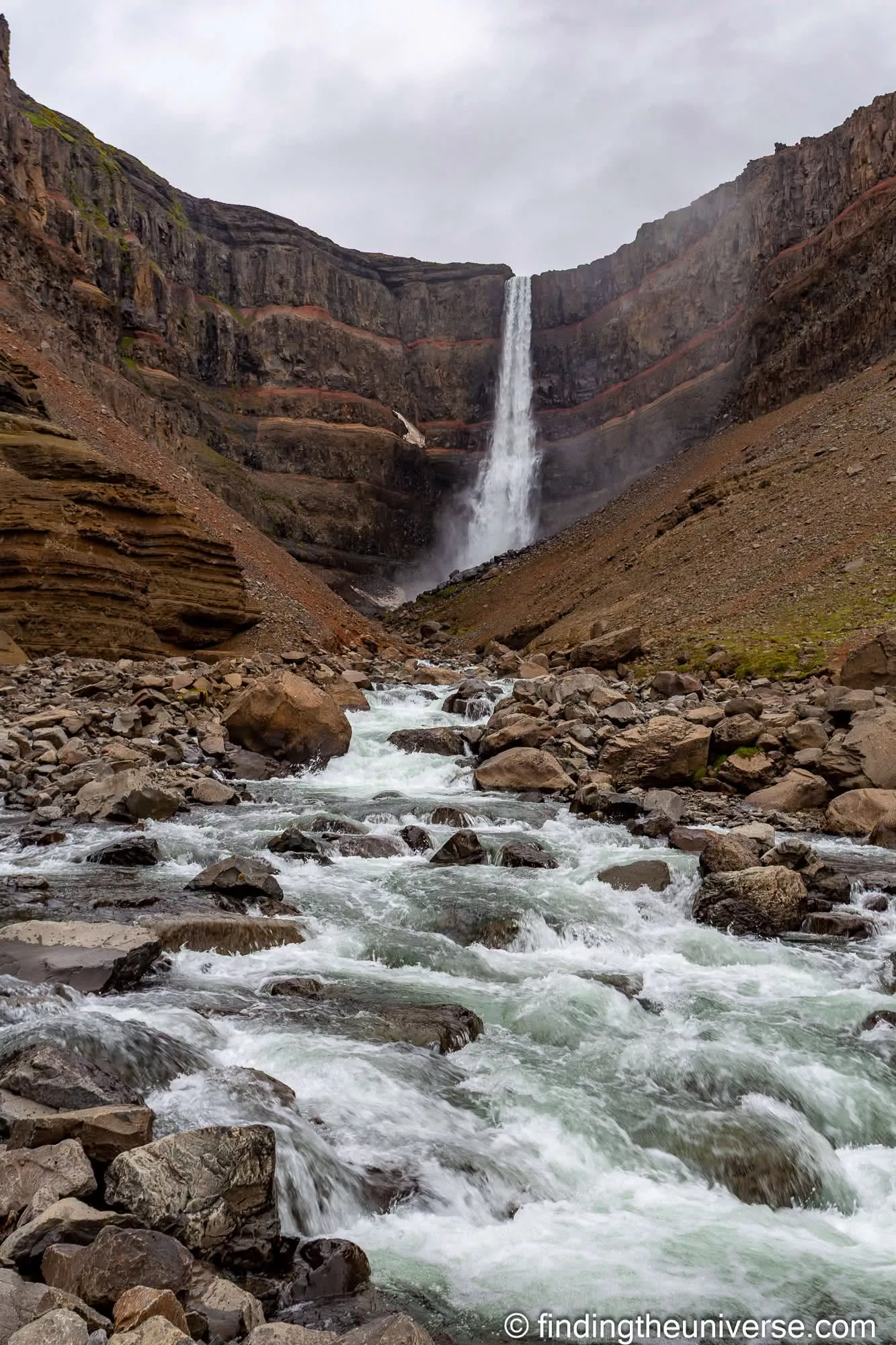 Hengifoss Waterfall Iceland by Laurence Norah