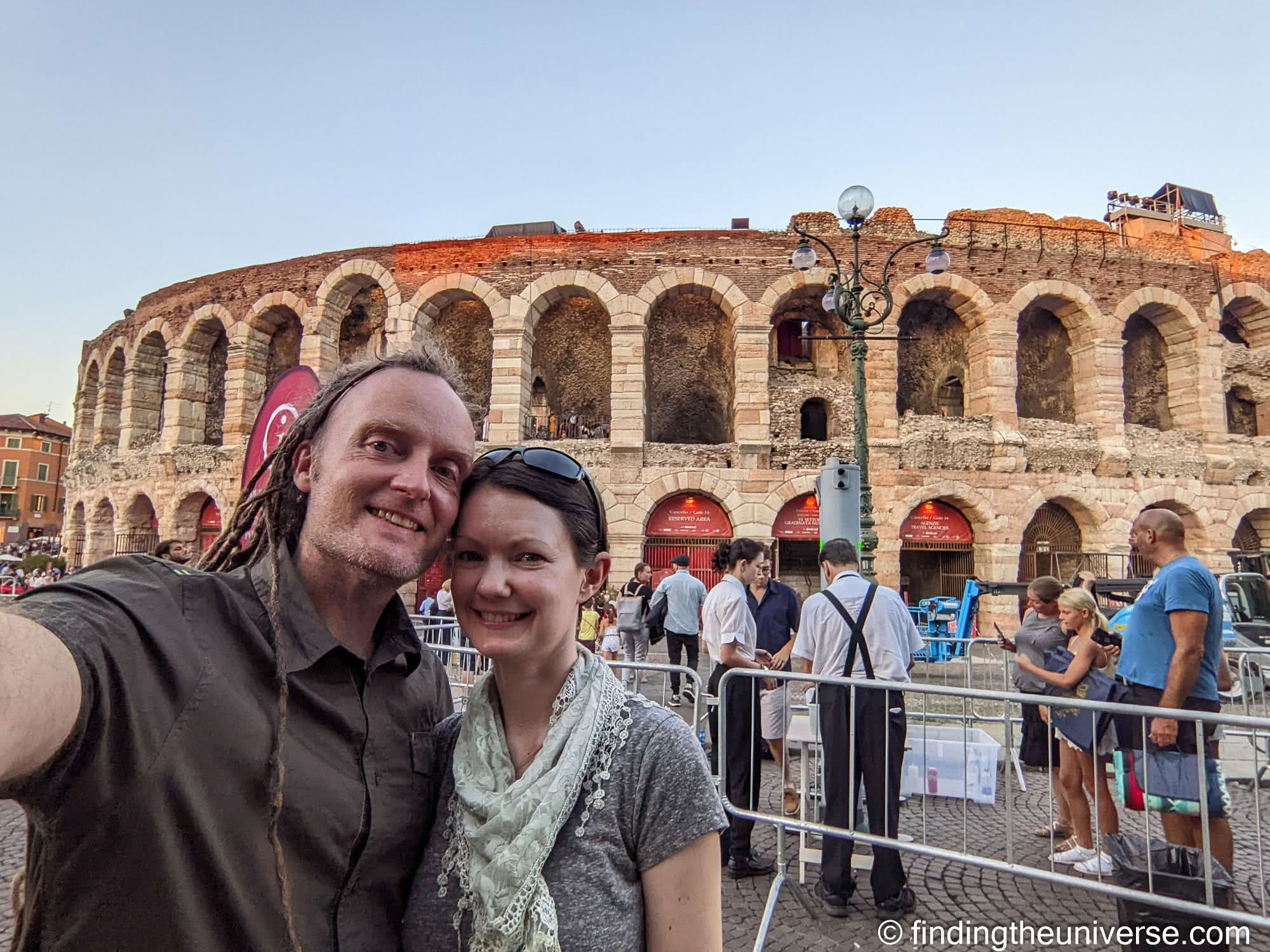 Laurence and Jess outside Verona arena by Laurence Norah-2
