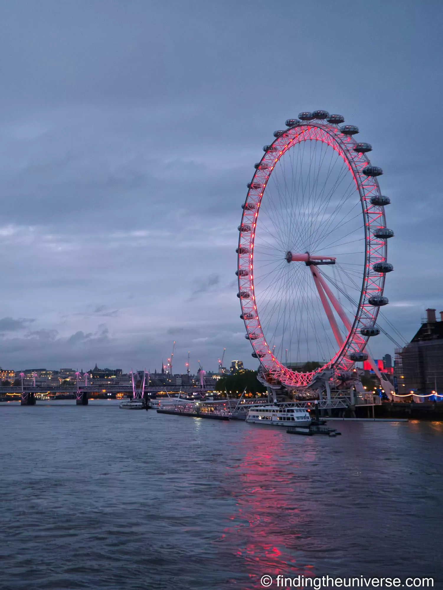 London eye blue hour by Laurence Norah