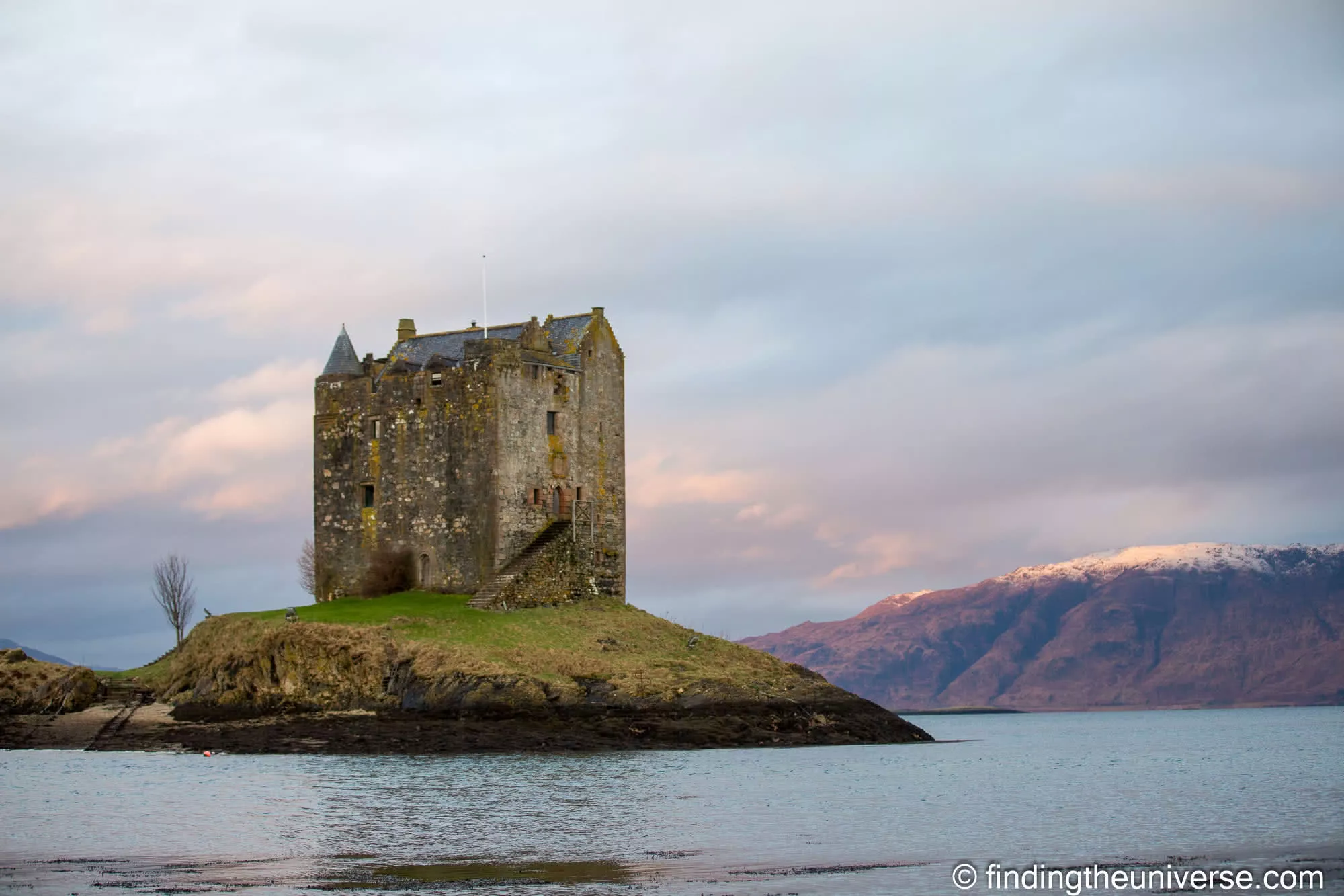 Sunrise Stalker Castle Scotland by Laurence Norah