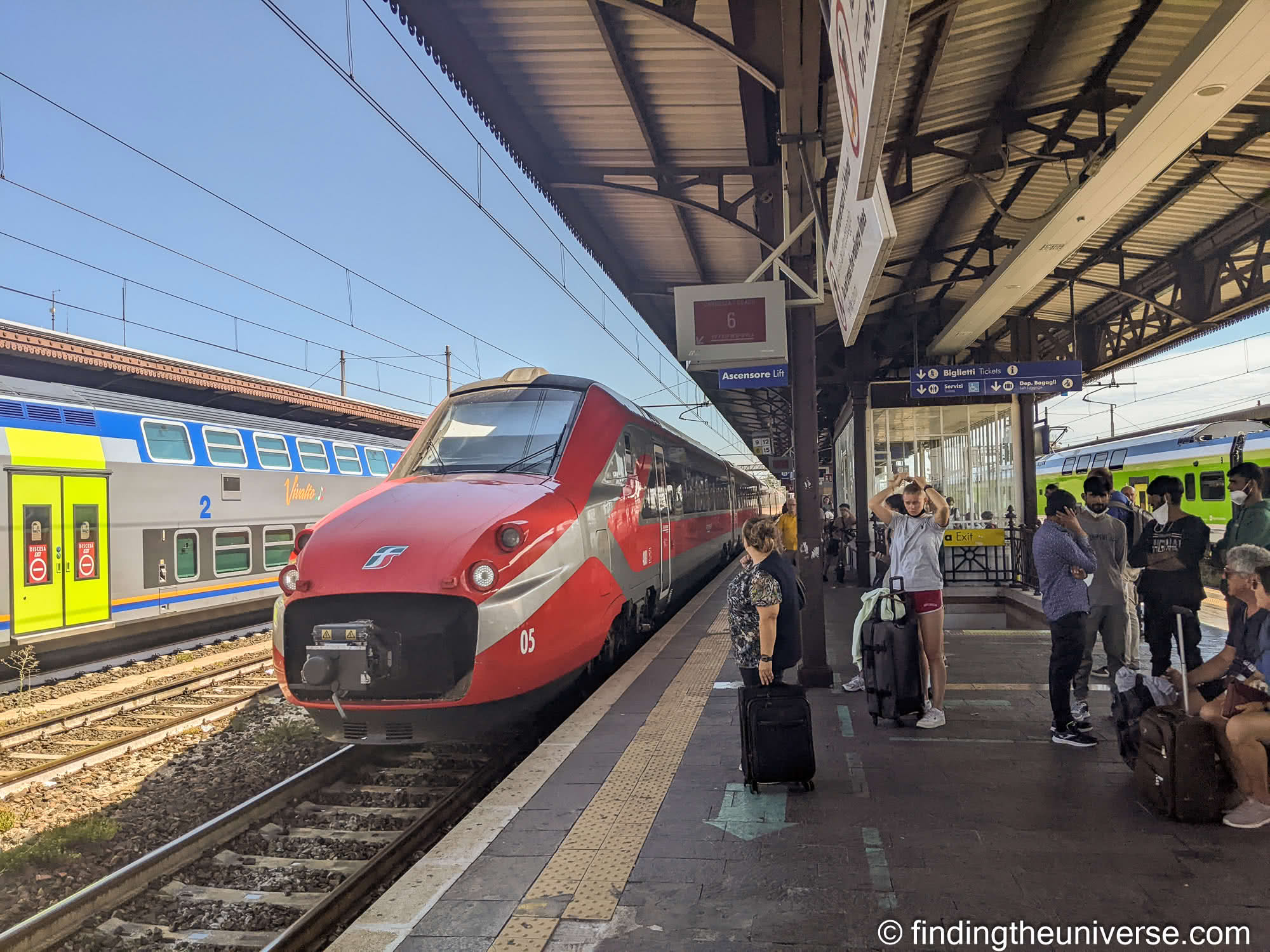 Verona train in train station by Laurence Norah