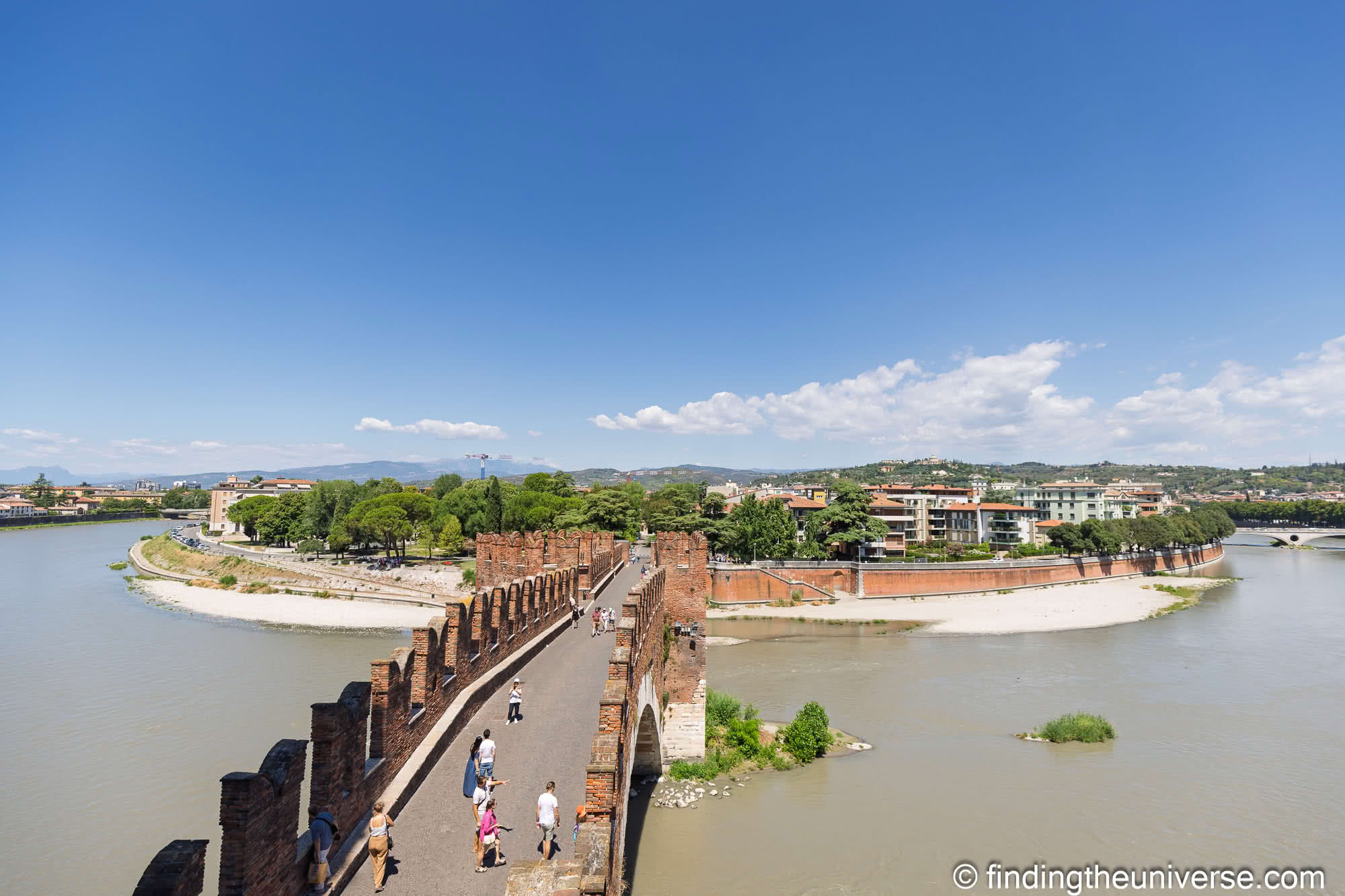 View across Ponte Scaligero from Museo di Castelvecchio by Laurence Norah