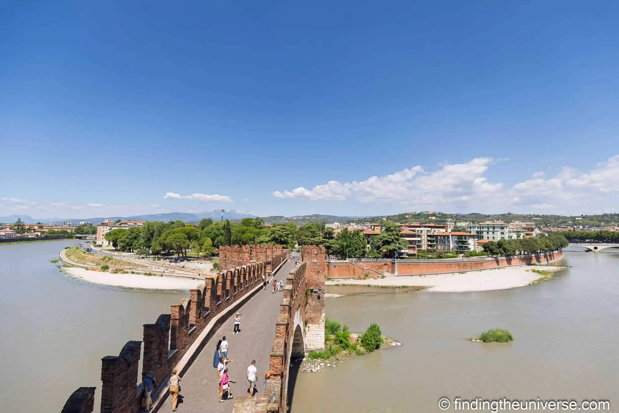 View across Ponte Scaligero from Museo di Castelvecchio by Laurence Norah