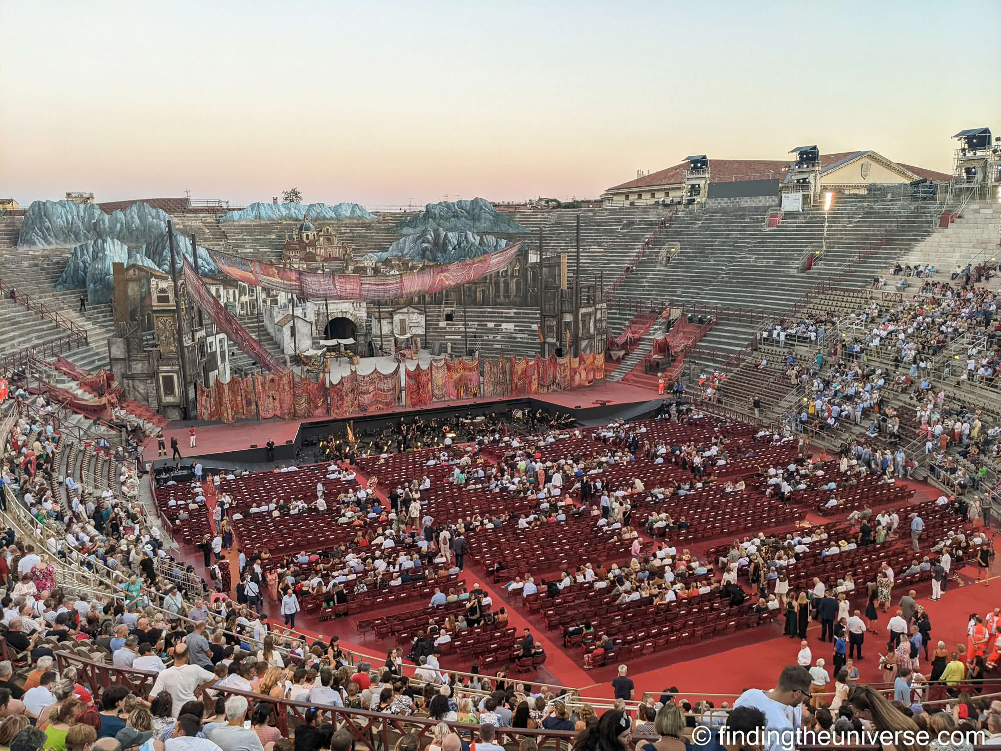 View of interior of Verona arena by Laurence Norah