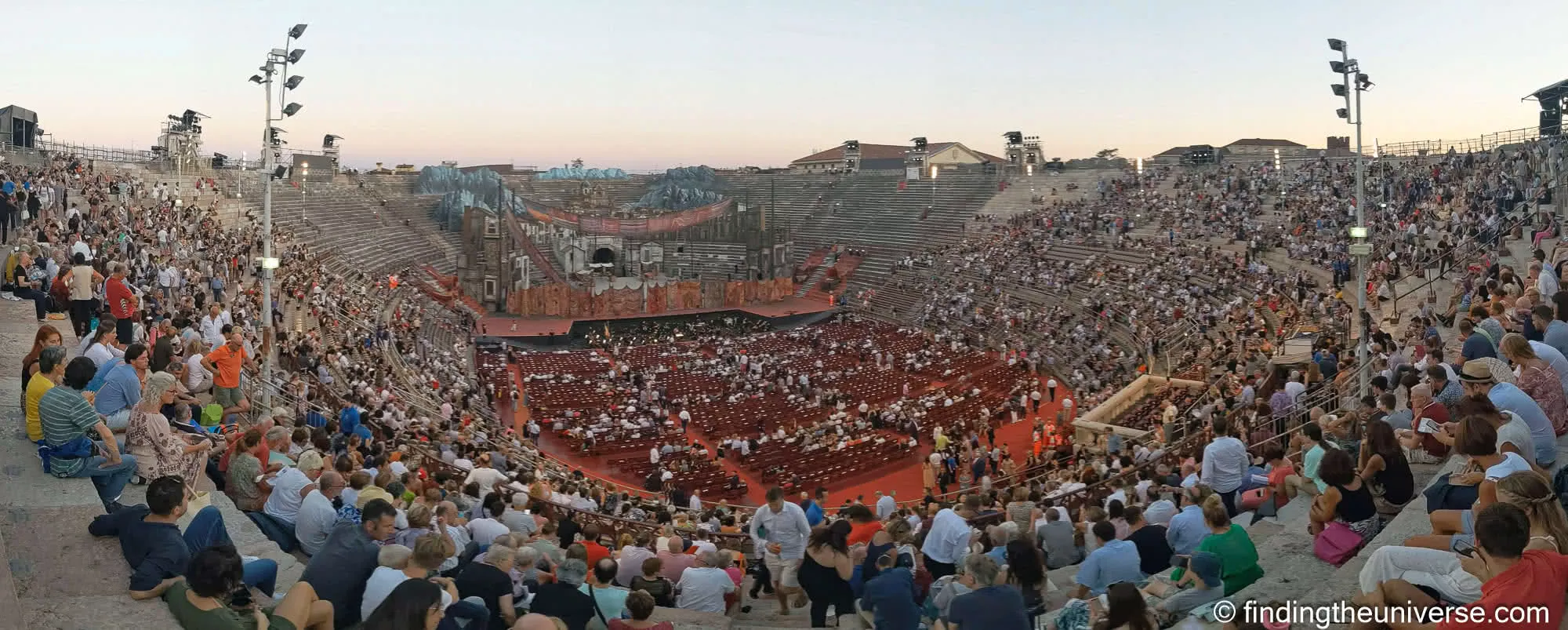 View of interior of Verona arena wide angle by Laurence Norah