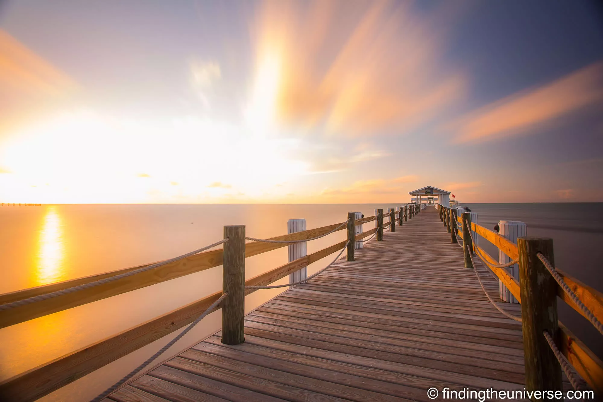 sunrise over the pier Florida Keys long exposure by Laurence Norah