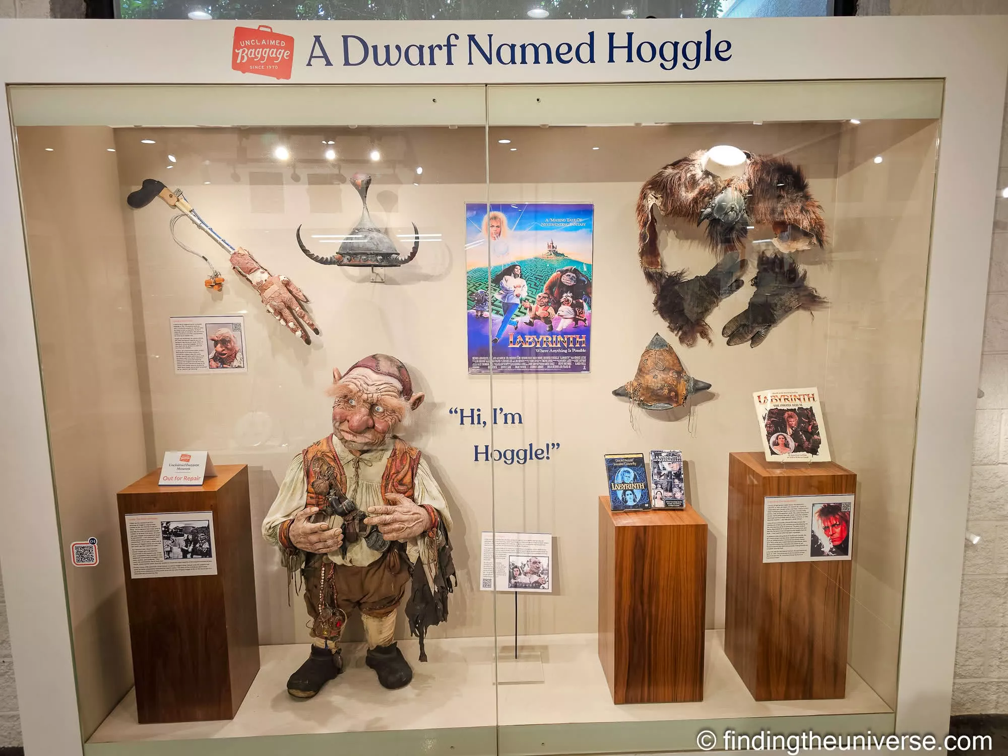 Unusual found items on display at the Found Treasures Museum