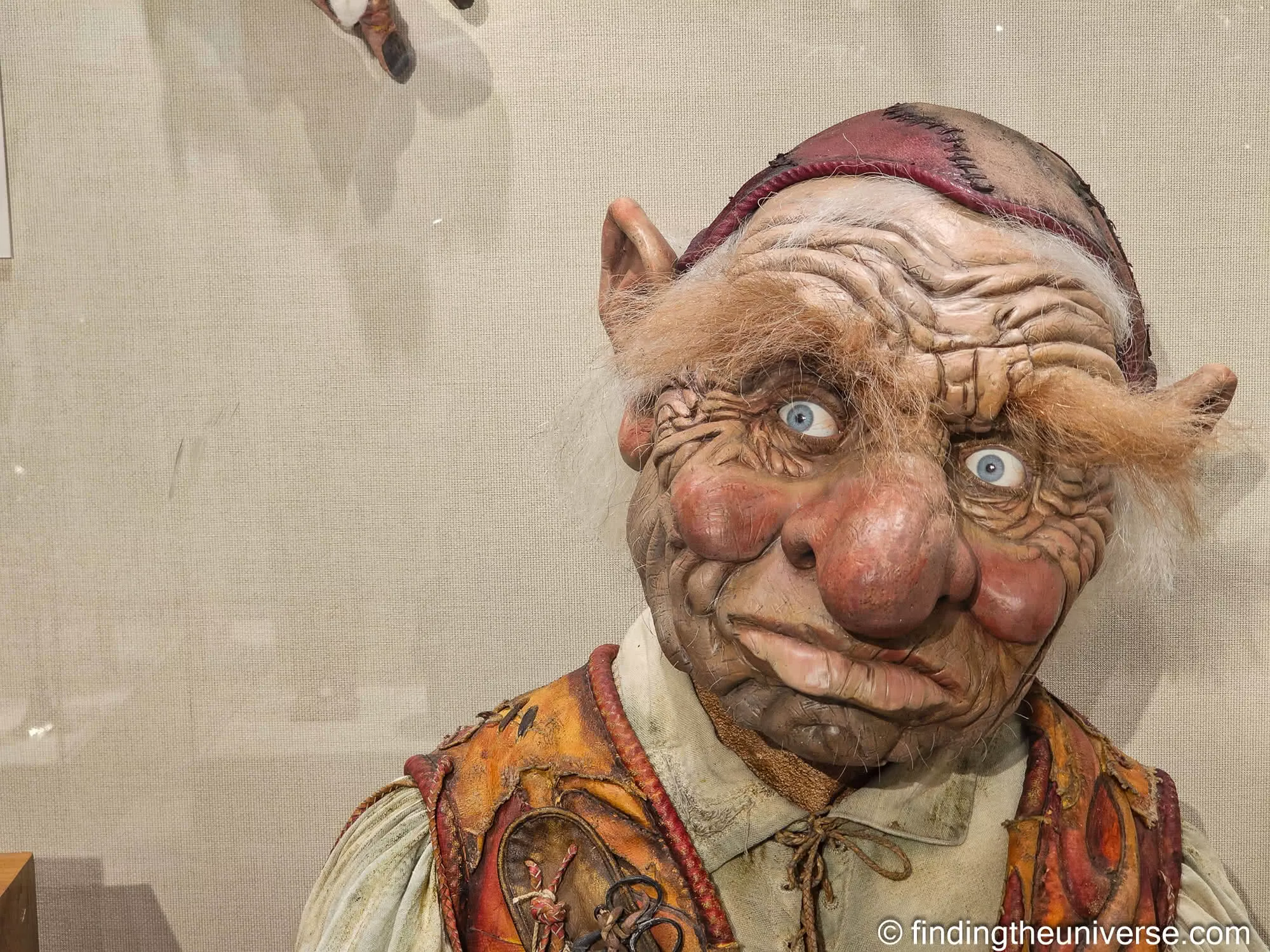 Hoggle puppet from Labyrinth on display at Unclaimed Baggage Found Treasures Museum