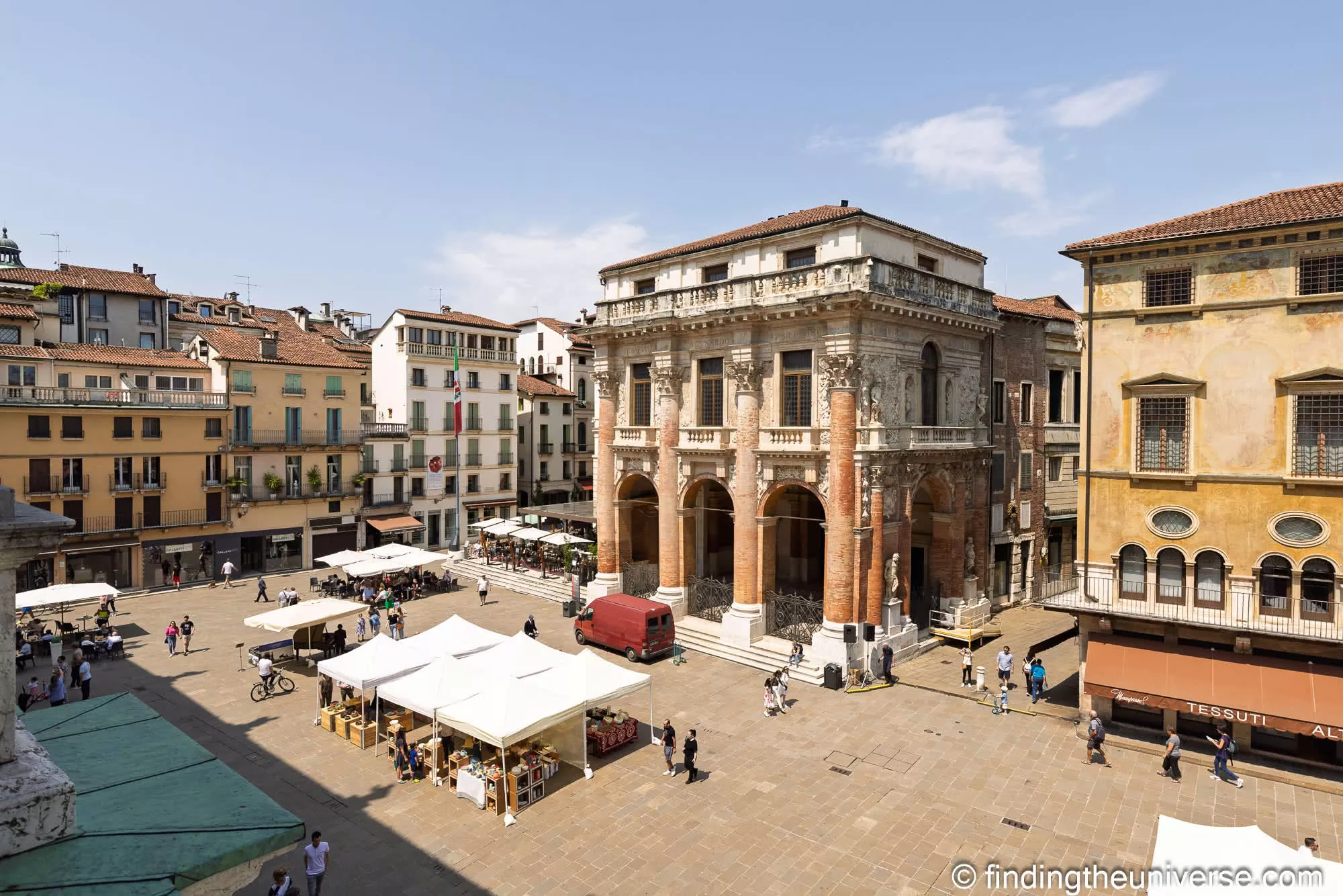 Overhead view of Piazza dei Signori, Vicenza's main square