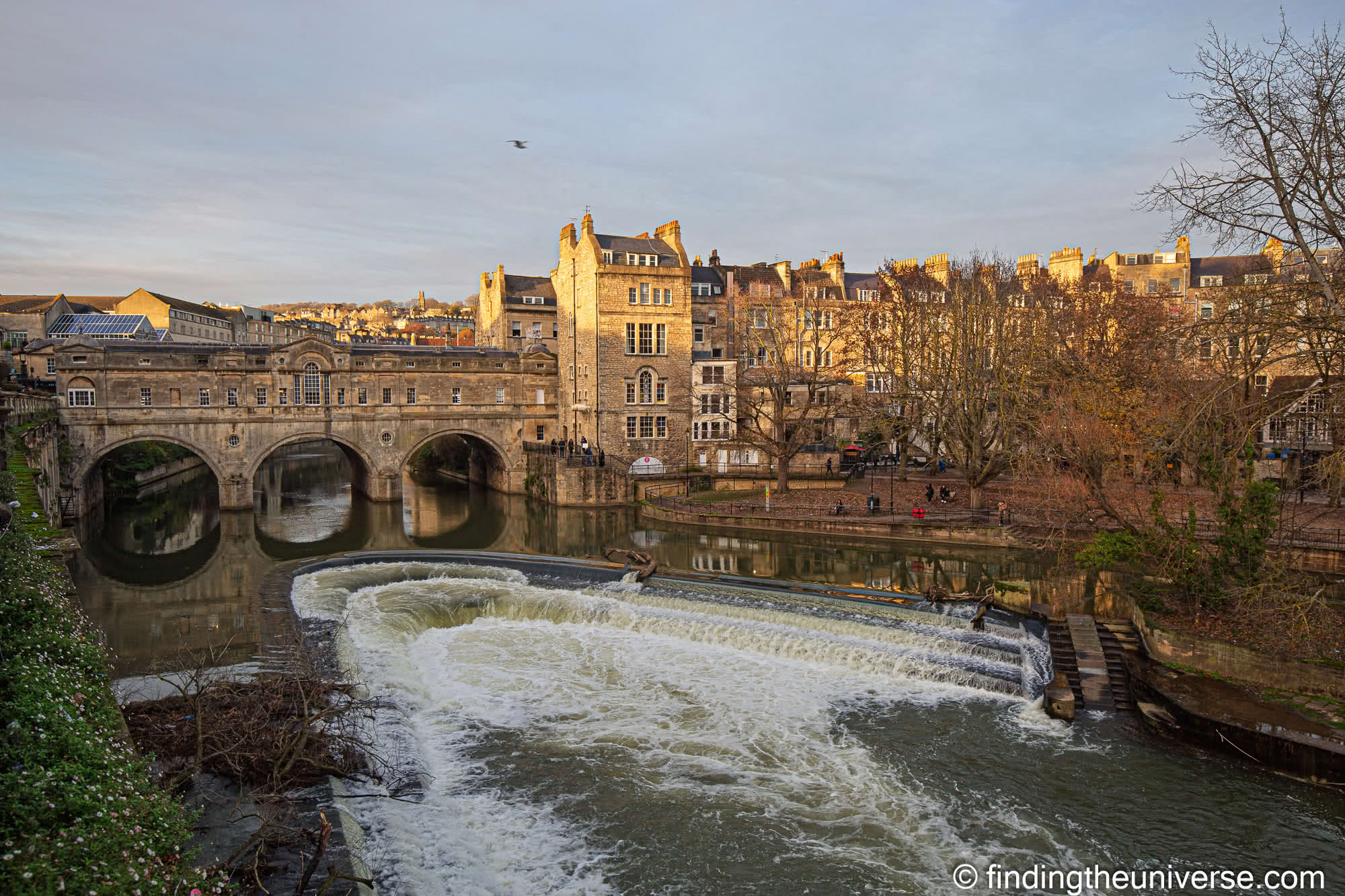 Pulteney Bridge autumn light Bath by Laurence Norah
