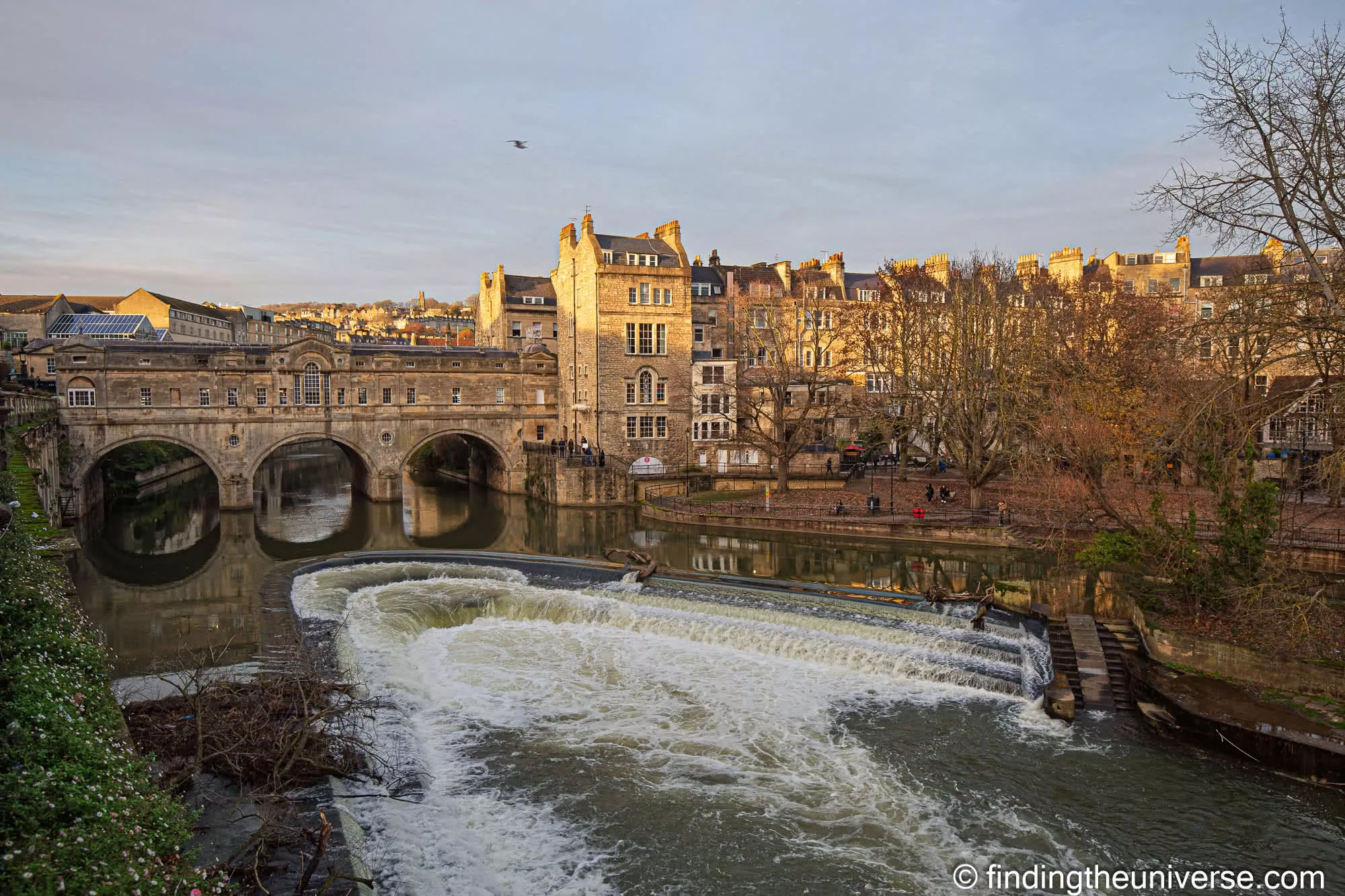 Pulteney Bridge autumn light Bath by Laurence Norah