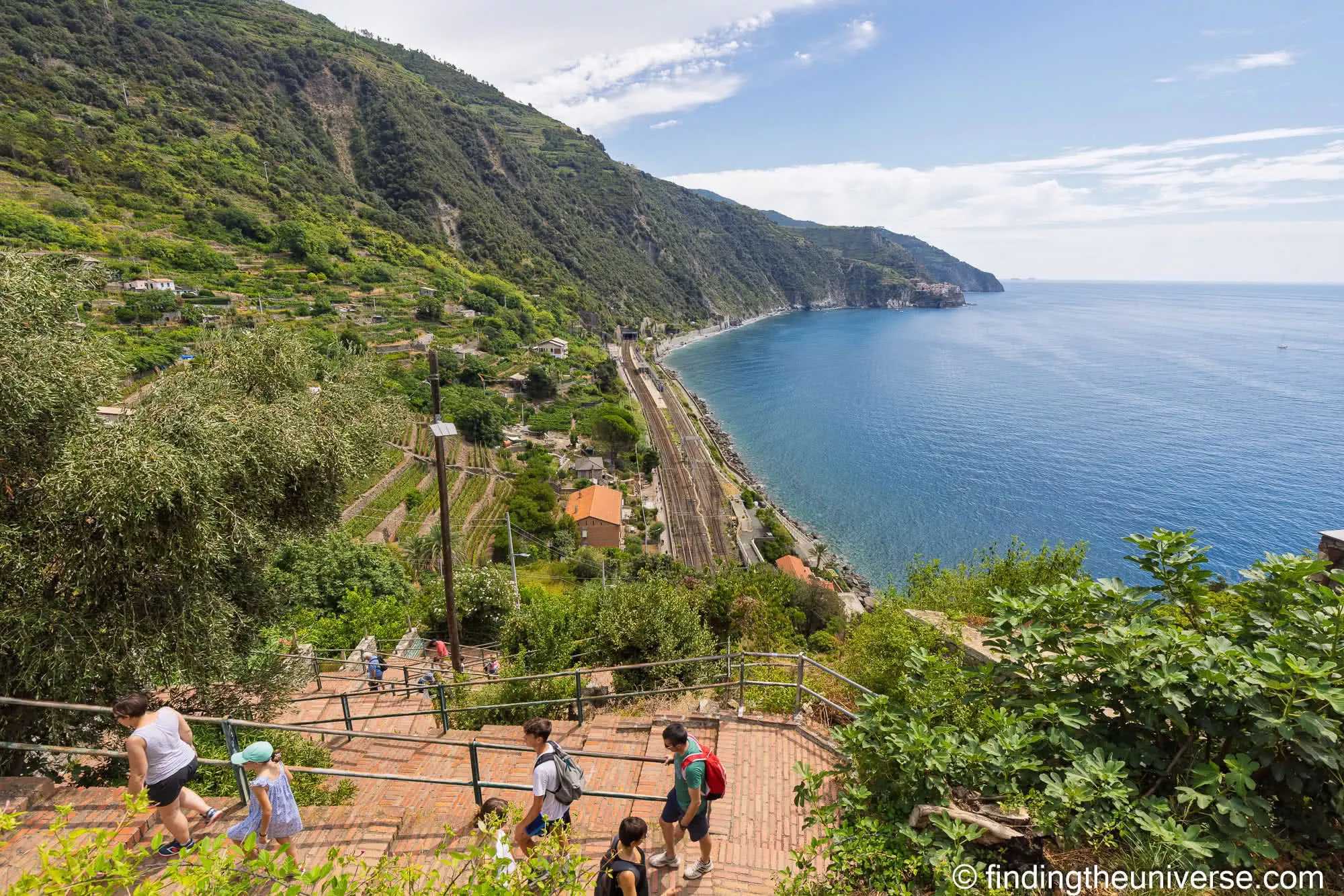 The path down from Corniglia to its train station above the coast