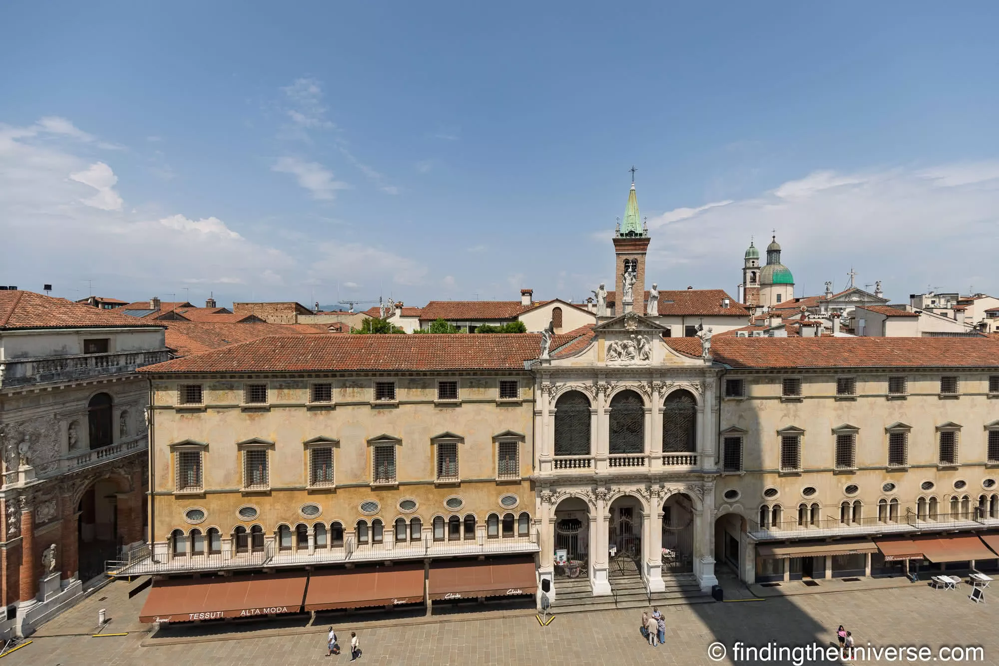 Piazza dei Signori seen from the roof terrace of the Basilica Palladiana in Vicenza