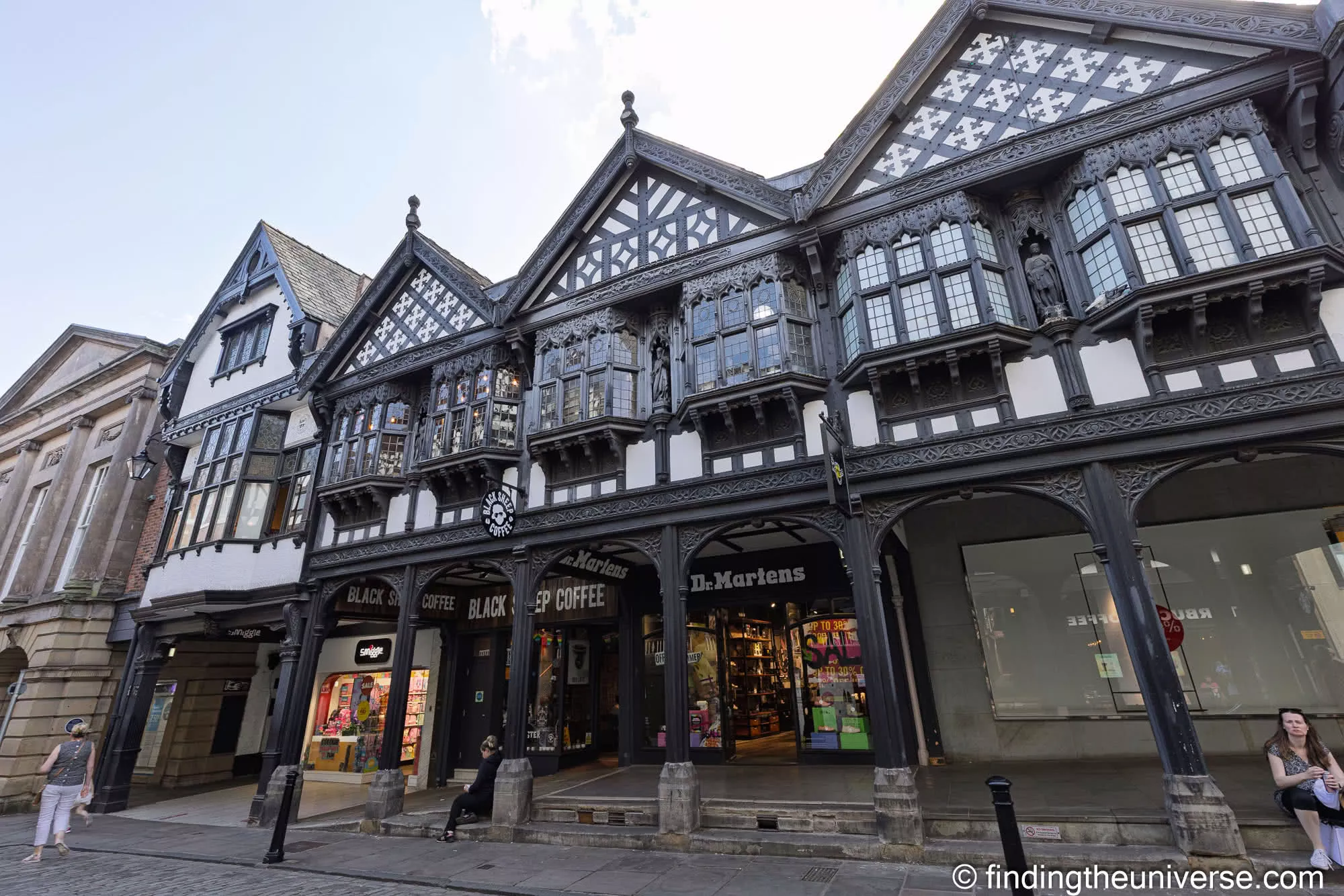 black and white buildings Chester England by Laurence Norah-3
