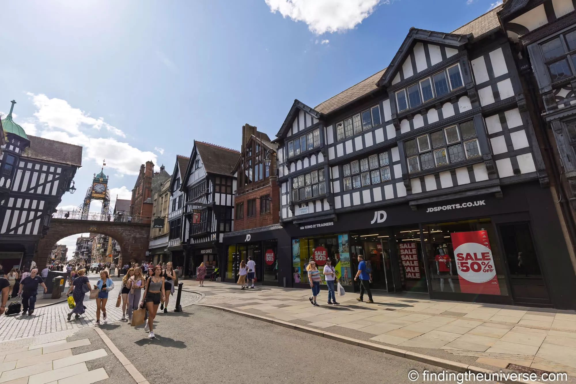 black and white buildings Chester England by Laurence Norah