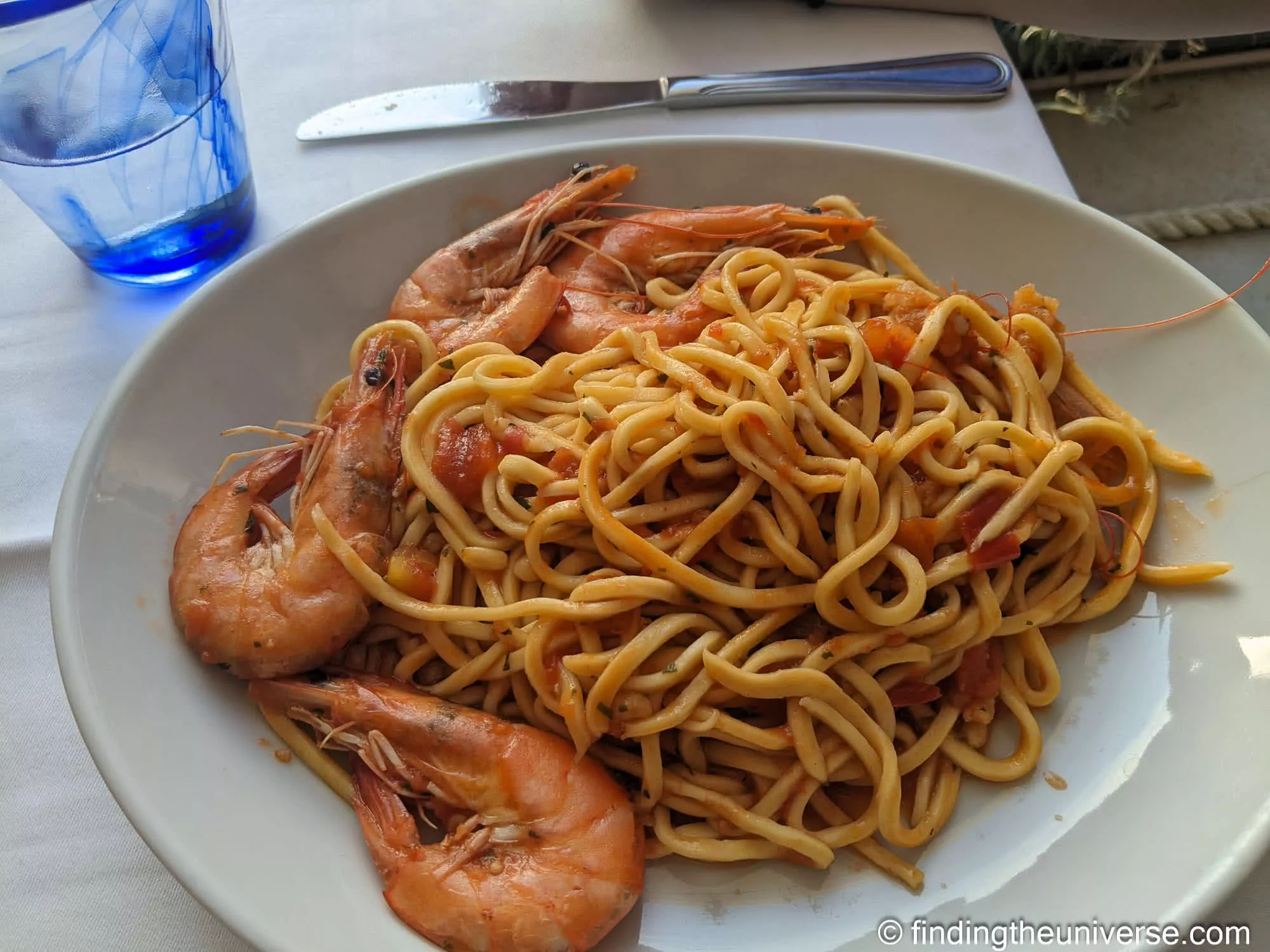 Seafood pasta at Trattoria dal Billy, Manarola