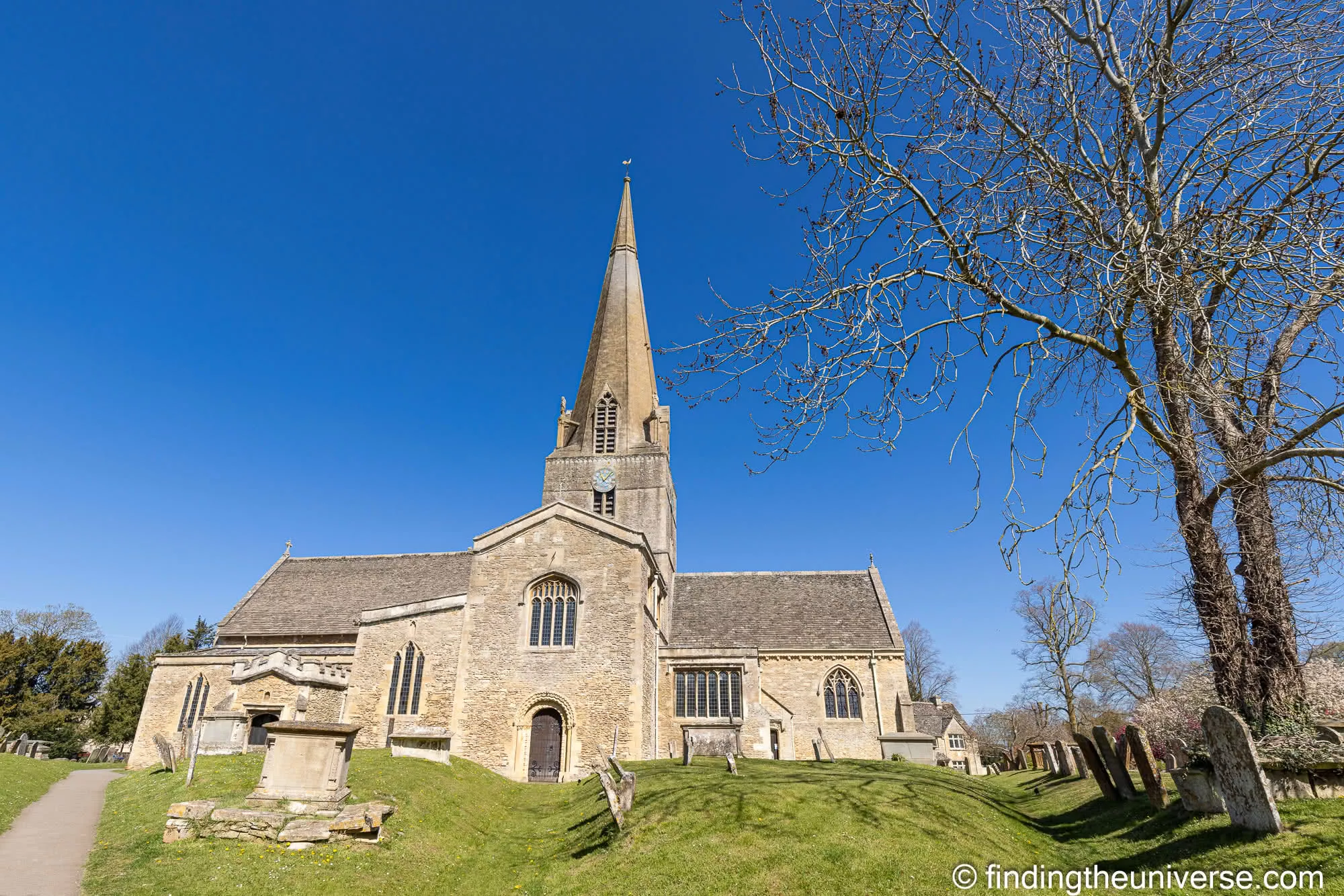 Bampton church and spire in Oxfordshire